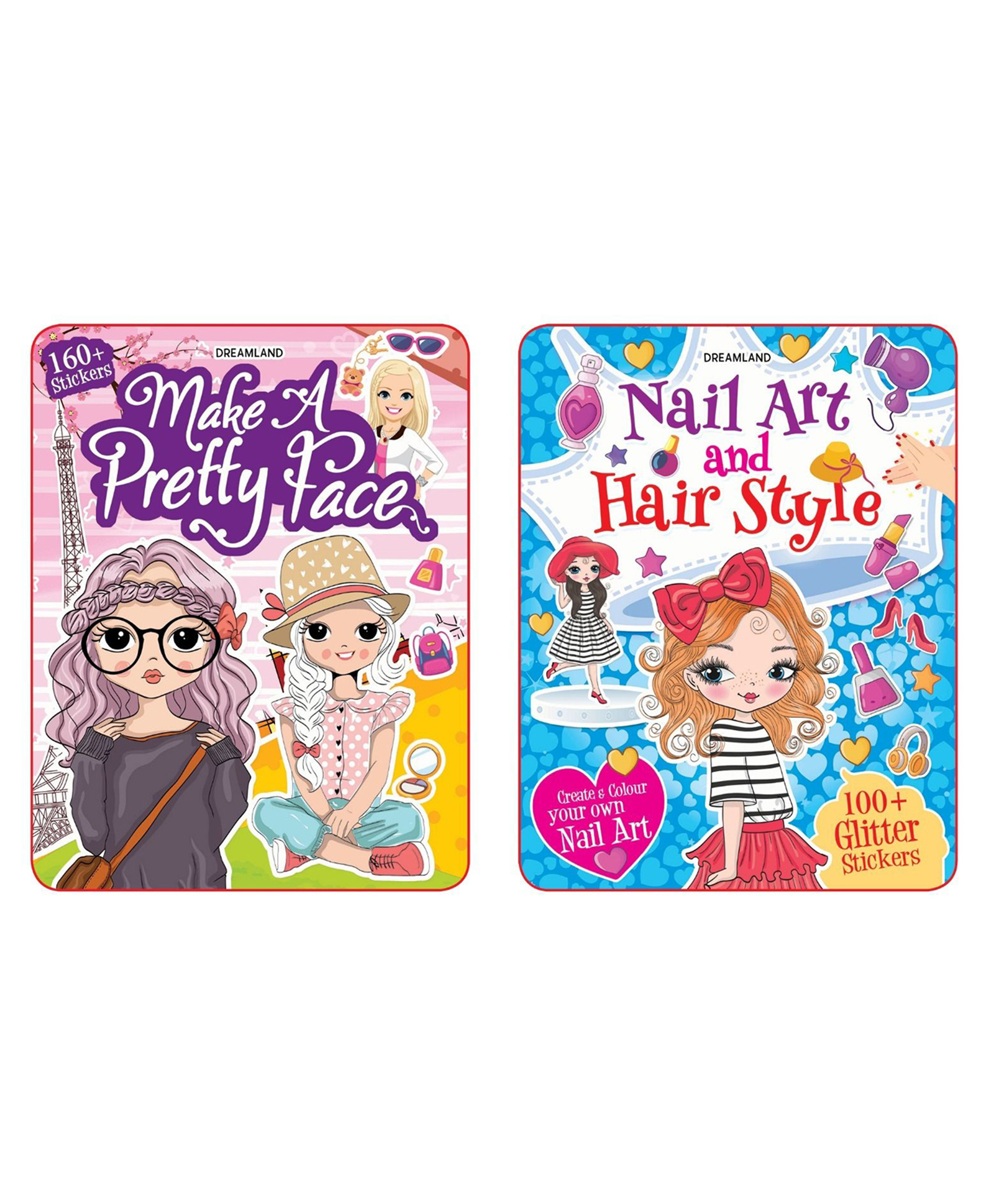 Make A Pretty Face and Nail Art Hair Style Pack- 2 Books - English-image-49