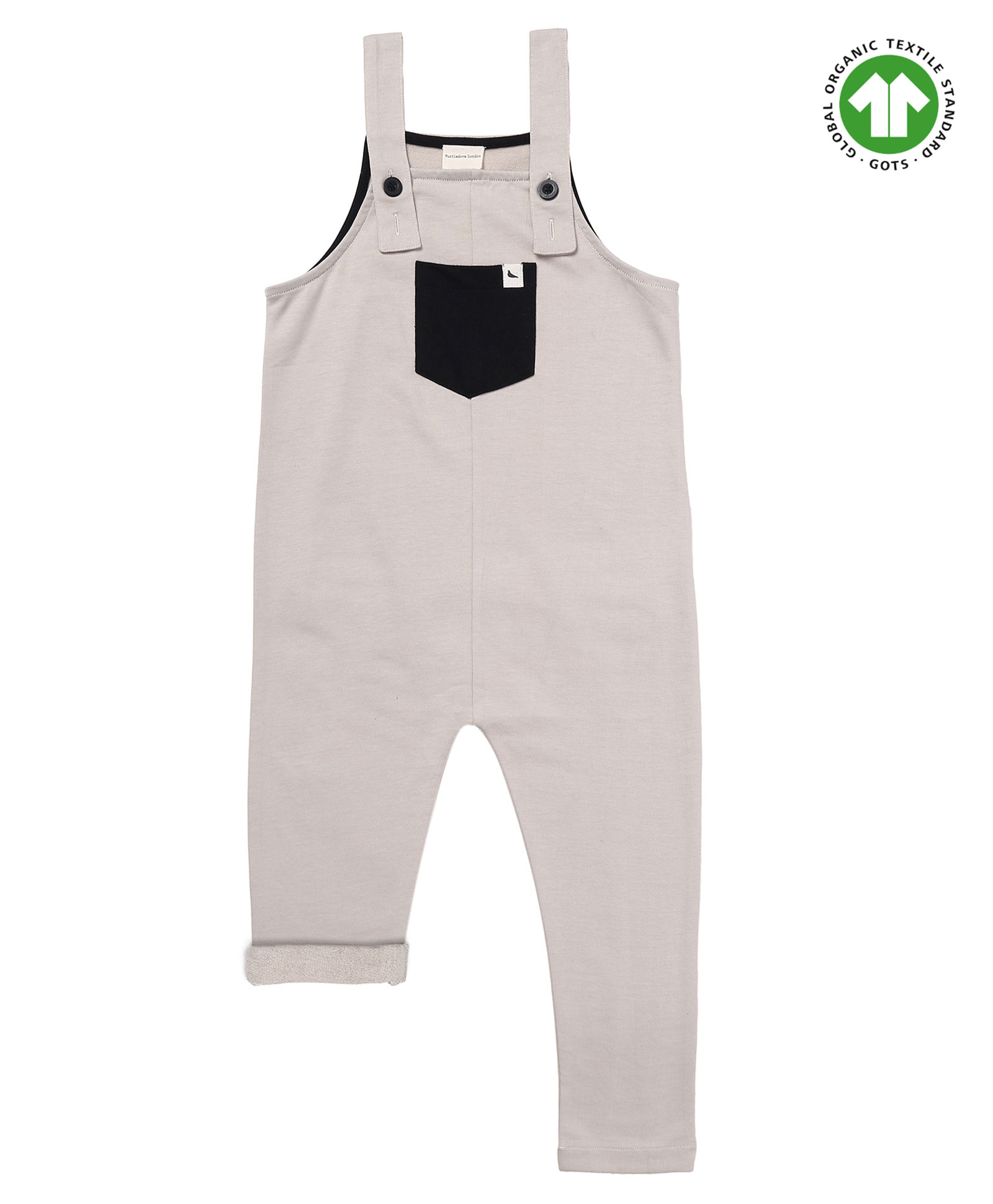 Turtledove London Knit Sleeveless Solid Dungaree - Beige-picture-28