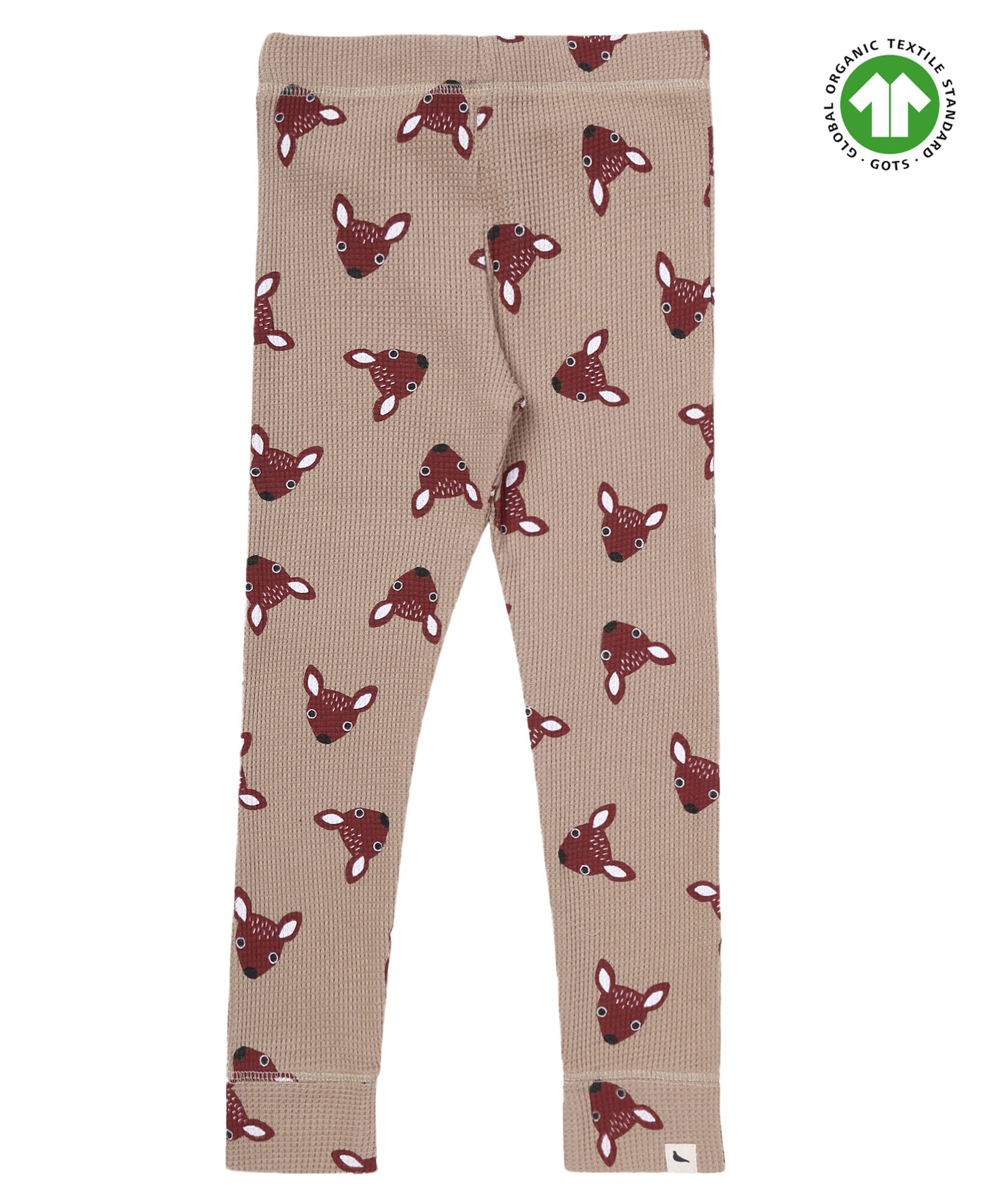 Turtledove London Full Length Leggings Deer Face Print- Beige-picture-20