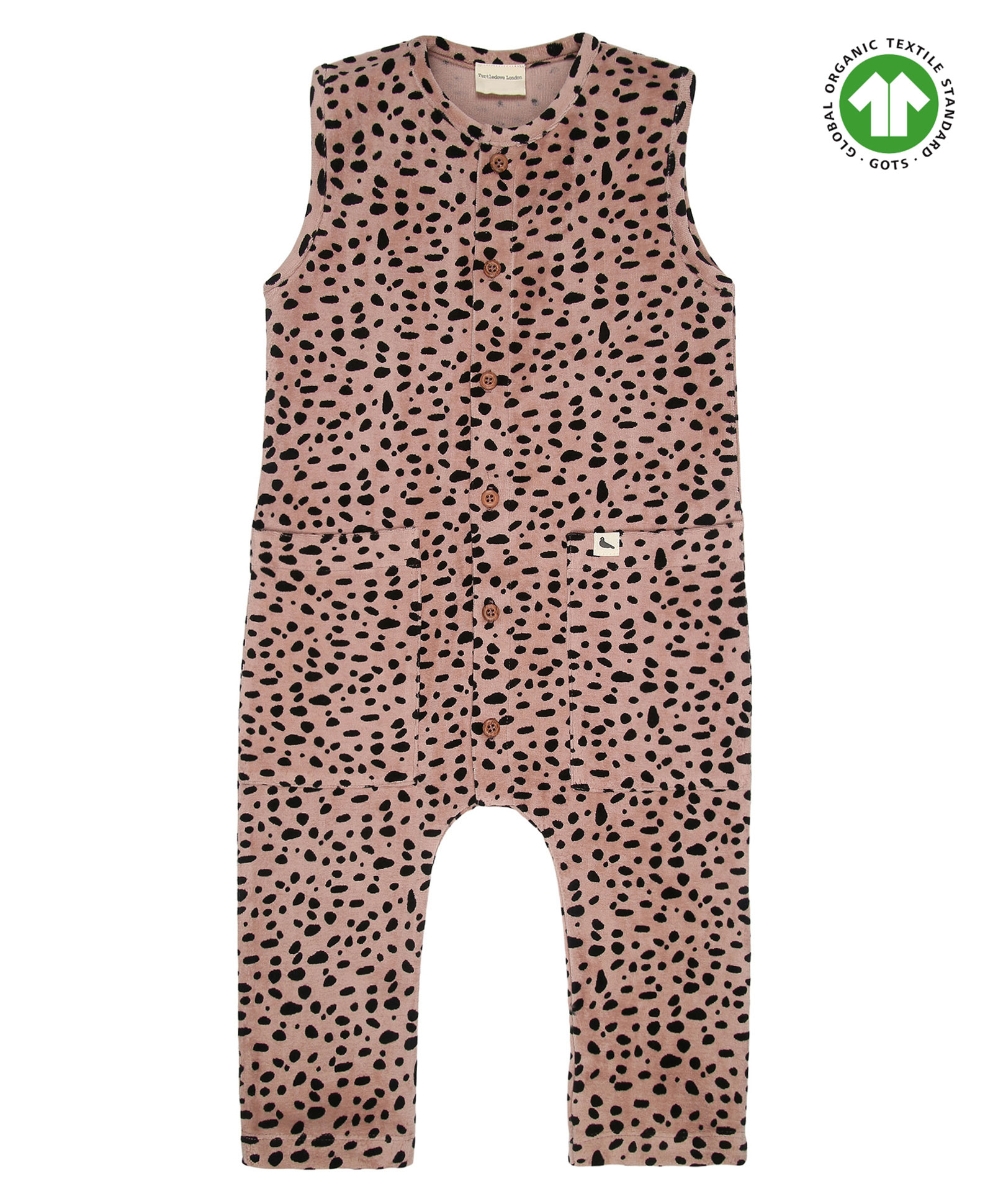 Turtledove London Knit Sleeveless Dungaree Leopard Print - Beige Black-picture-13