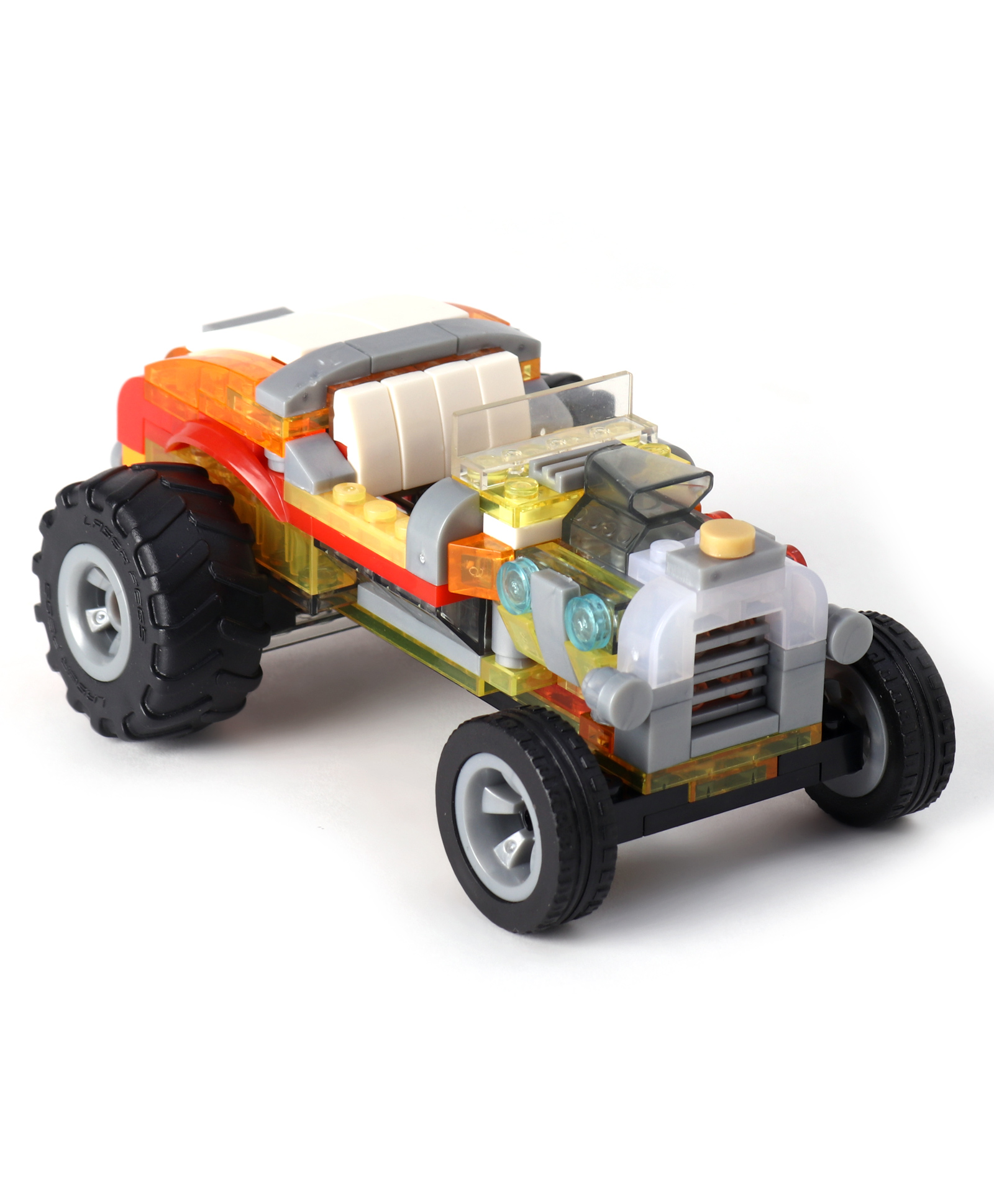 Laser Pegs 4 In 1 Roadster Model Making Set With Laser Light Multicolor - 148 Pieces-picture-20