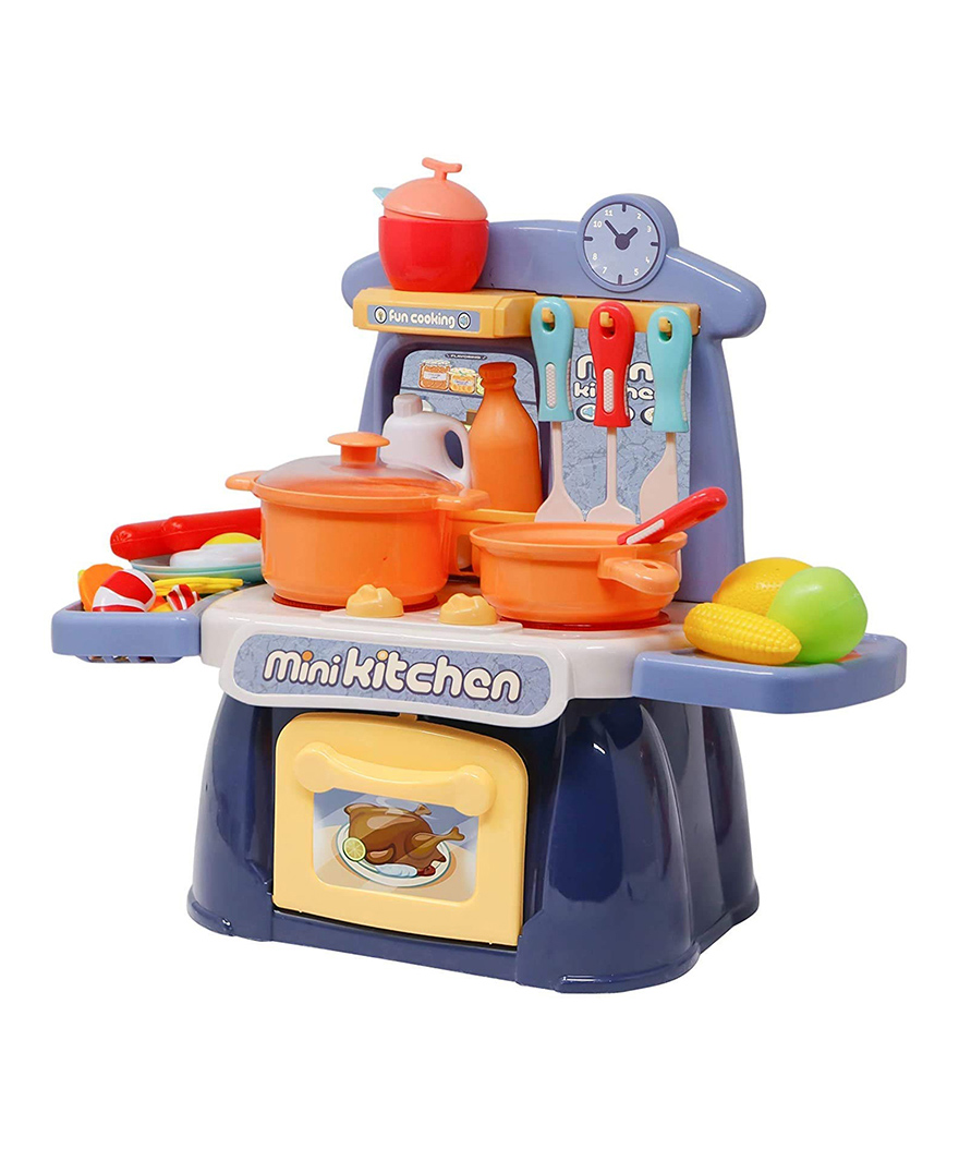 Niyamat Plastic Little Chef Mini Cooking Kitchen Play Set with Light and Sound for Kids - Multicolour-image-10