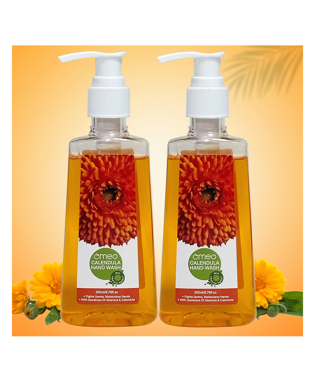 Omeo Canlendula & Aloe Vera Handwash Liquid Dispenser Bottle 200ml Pack of 2-image-27