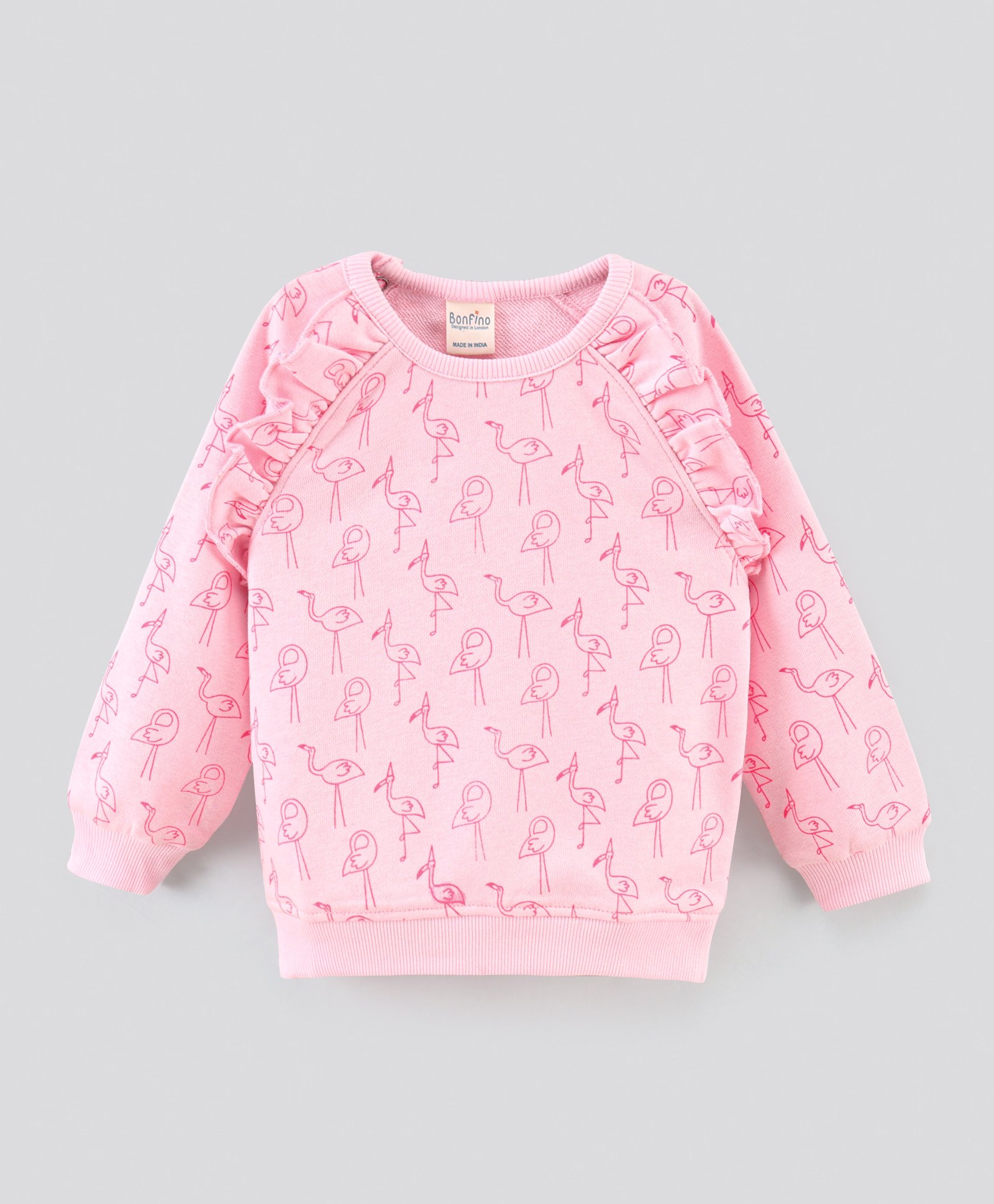 Bonfino Cotton Full sleeves All Over Printed Sweatshirt - Pink-picture-44