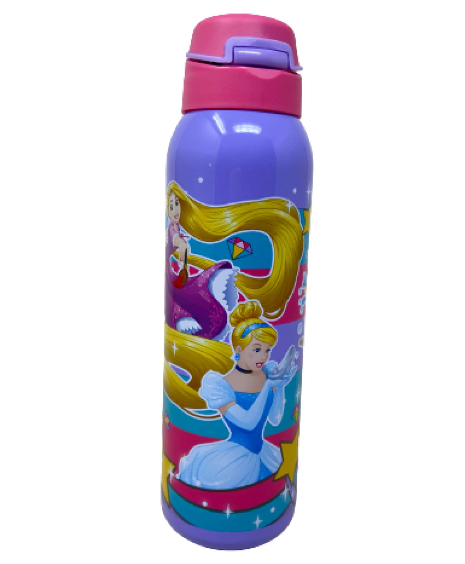 Disney Princess Stainless Steel Vacuum Insulated Straw Sipper Bottle Flask - 600ml-image-14
