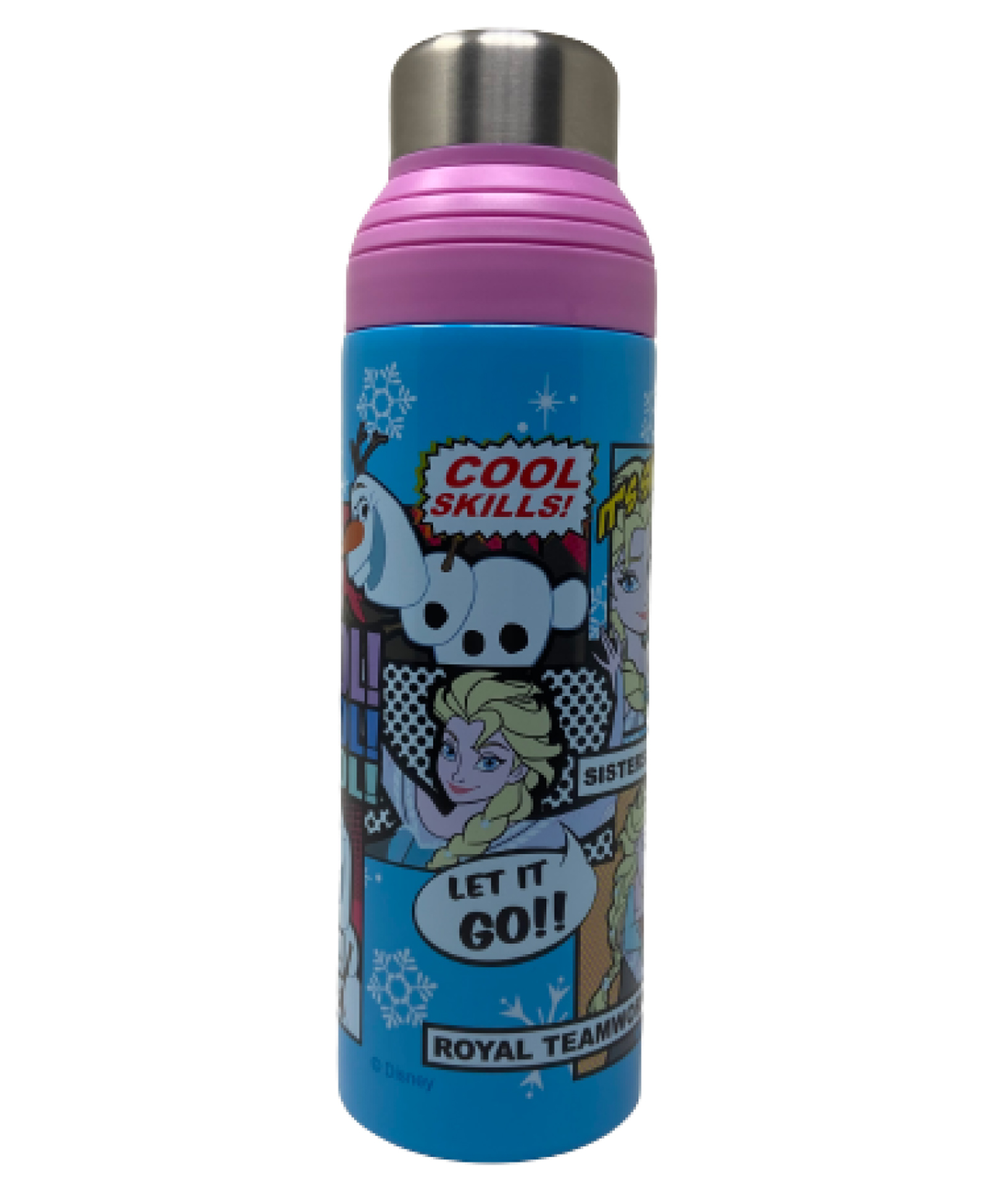 Disney Frozen Stainless Steel Insulated Vacuum Wide Mouth with detachable straw Sipper Bottle Flask for kids - 500ml-image-44