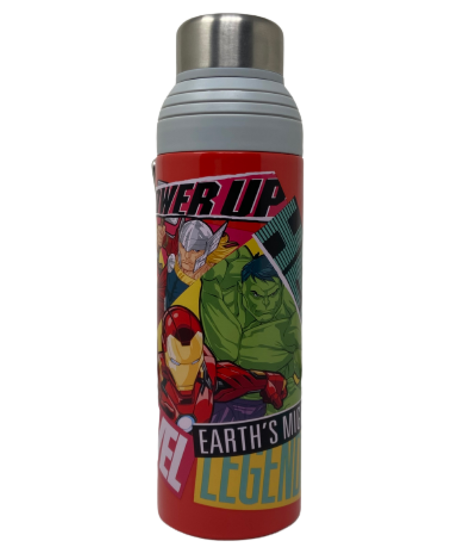 HOOM by HMI Marvel Avengers Licensed 304 Stainless Steel Insulated Vacuum Wide Mouth with Detachable Straw Sipper Bottle Flask - 500 ml-image-18