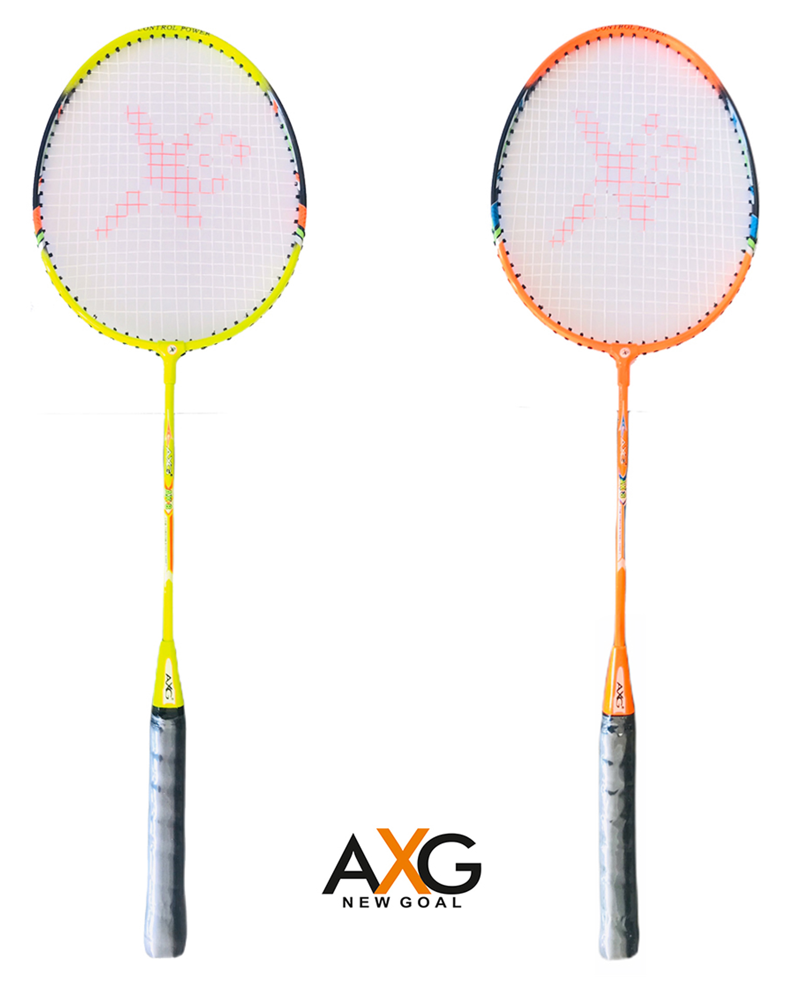 AXG New Goal  AX-8 Stylish Swing Strung Badminton Racquet  Pack of: 2 100 gm - Multicolor-image-40