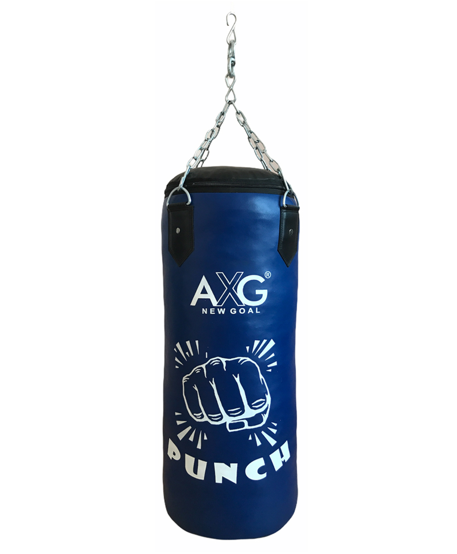 Axg New Goal Unfilled Boxing Punching Bag 3 ft With stainless steel chain Hanging Bag - Blue-image-45
