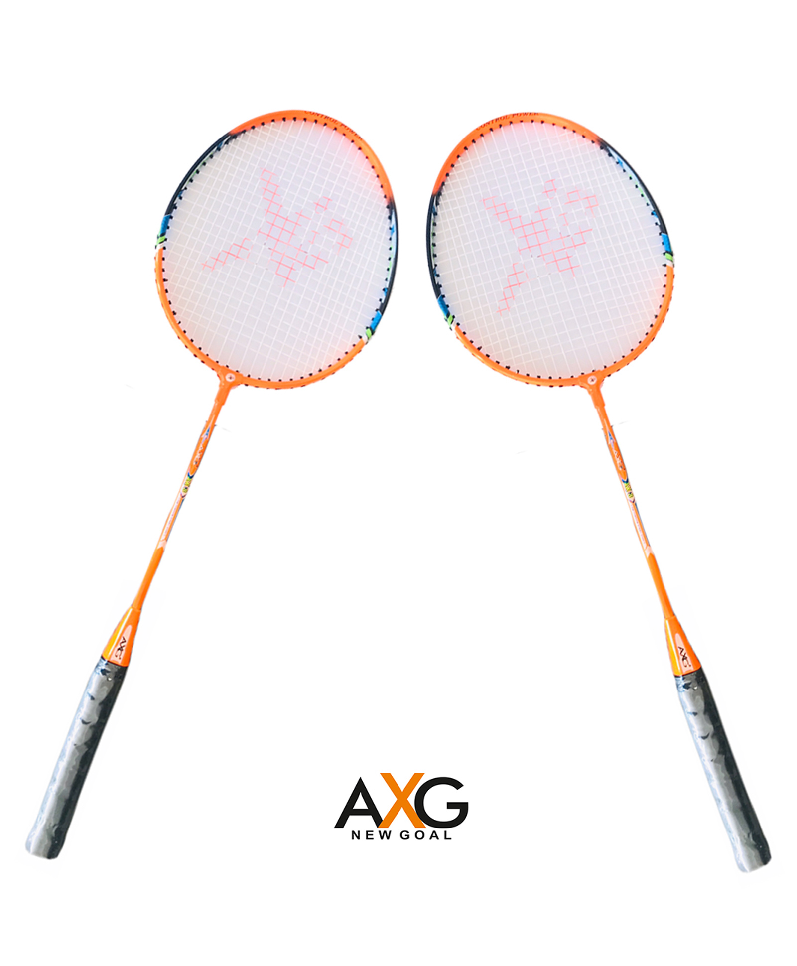 Axg New Goal  AX 8 Stylish swing Strung Badminton Racquet  - Orange-image-40