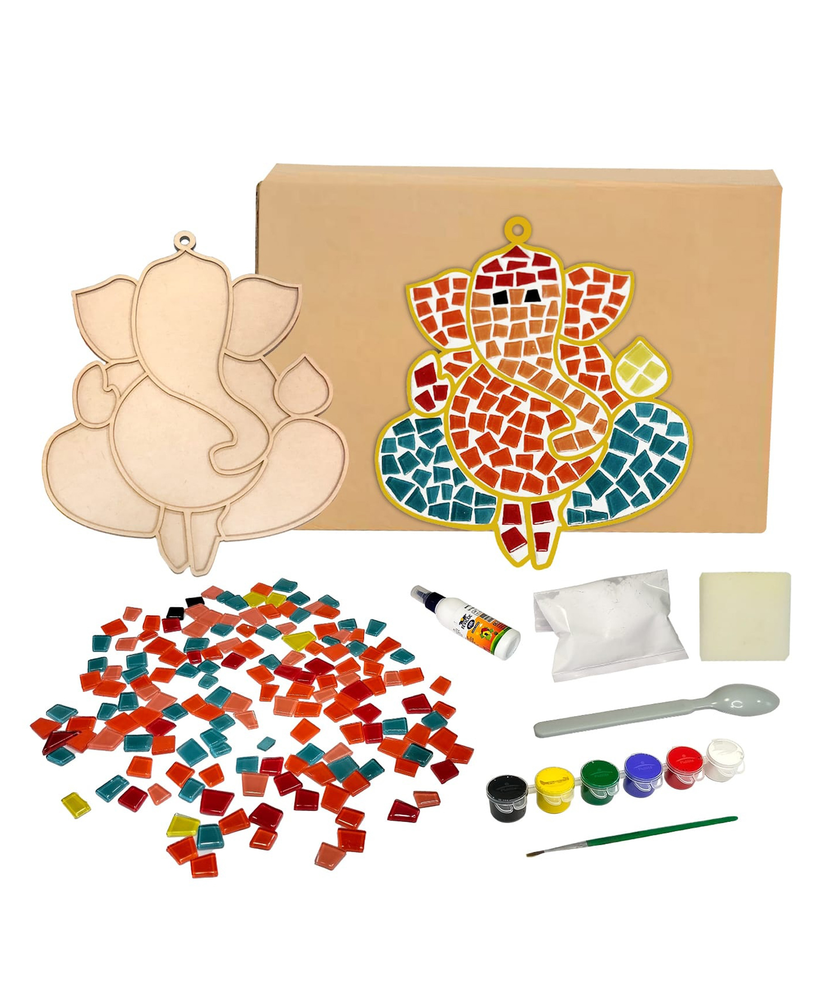 Mold Your Memories Ganpati Ji DIY Mosaic Art - Multicolour-picture-28