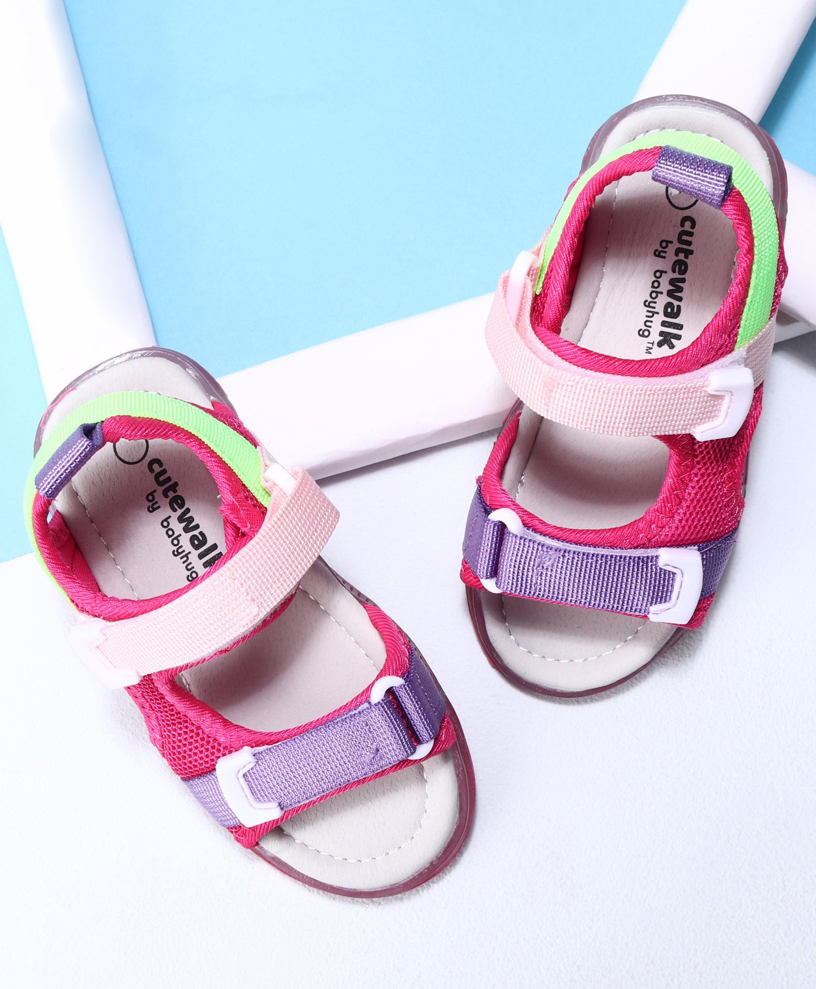 Cute Walk by Babyhug Casual Sandals With Velcro Closure - Rose Red-picture-16