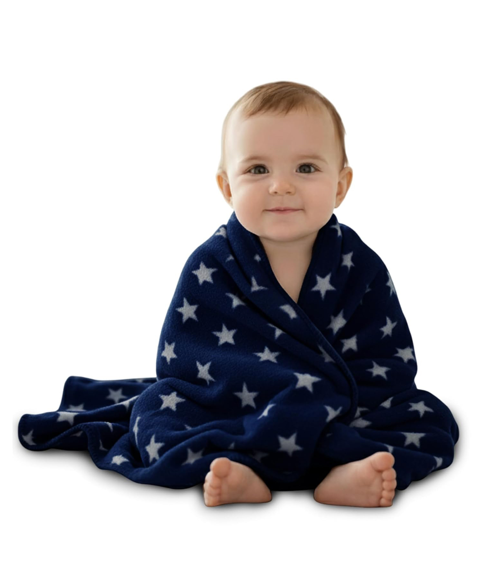 OYO BABY Printed Single Crib Baby Blanket (Star Printed Dark Blue)-picture-20