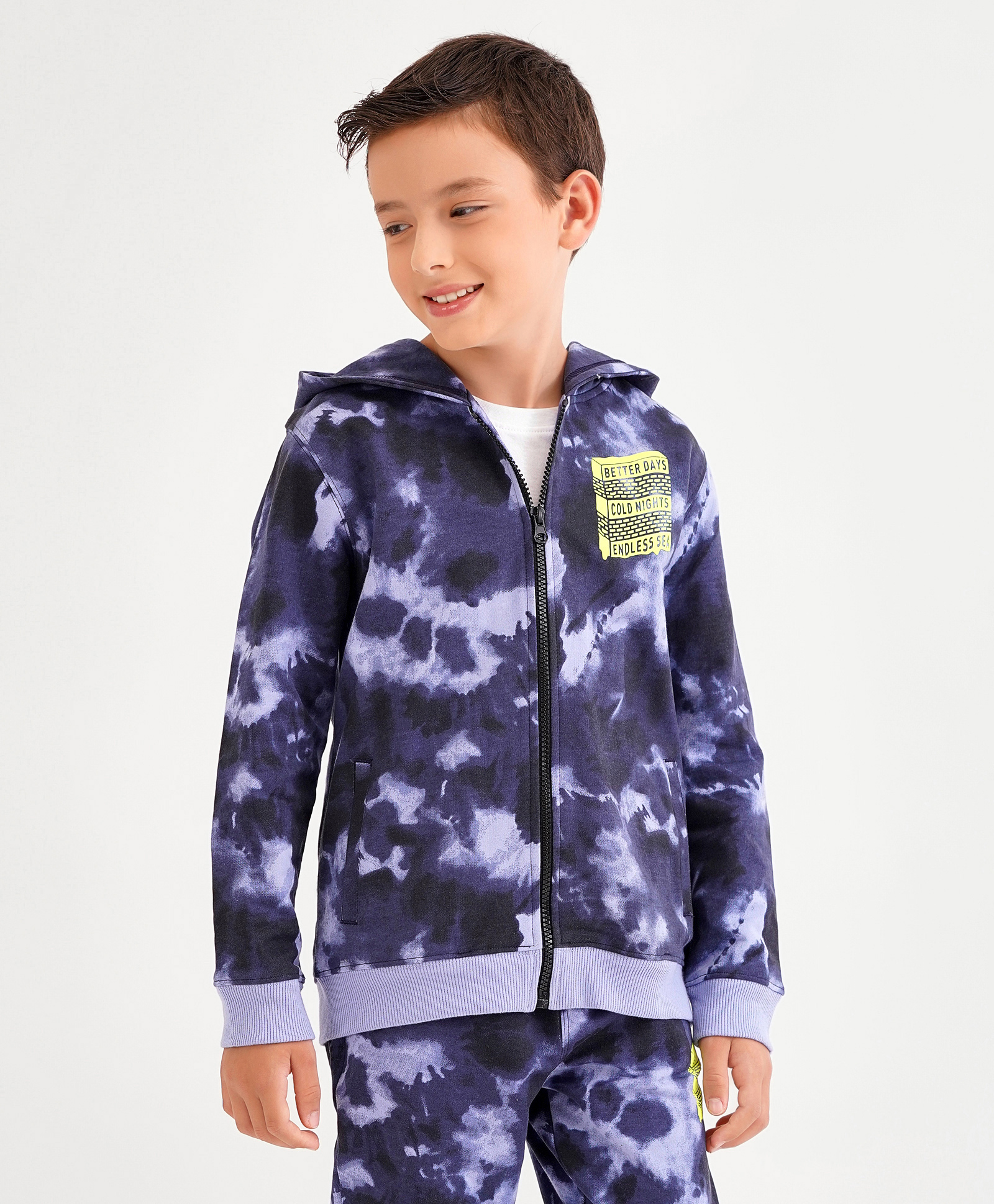 Primo Gino Full Sleeves Hooded Sweatshirt All Over Print Cloud And HD Print - Multicolor-picture-15