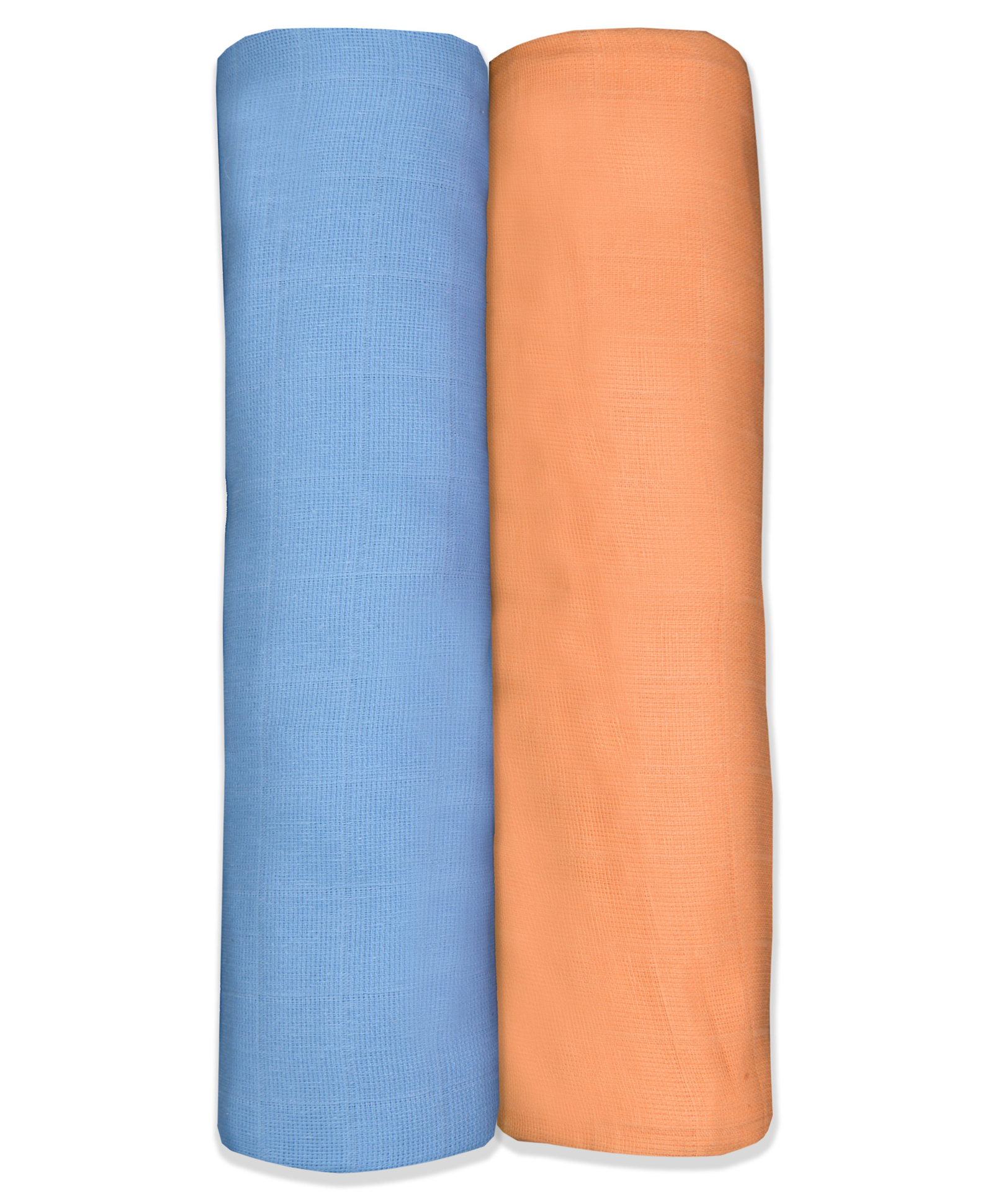 LazyToddler Cotton Organic Muslin Baby Swaddles - Blue & Orange-image-19