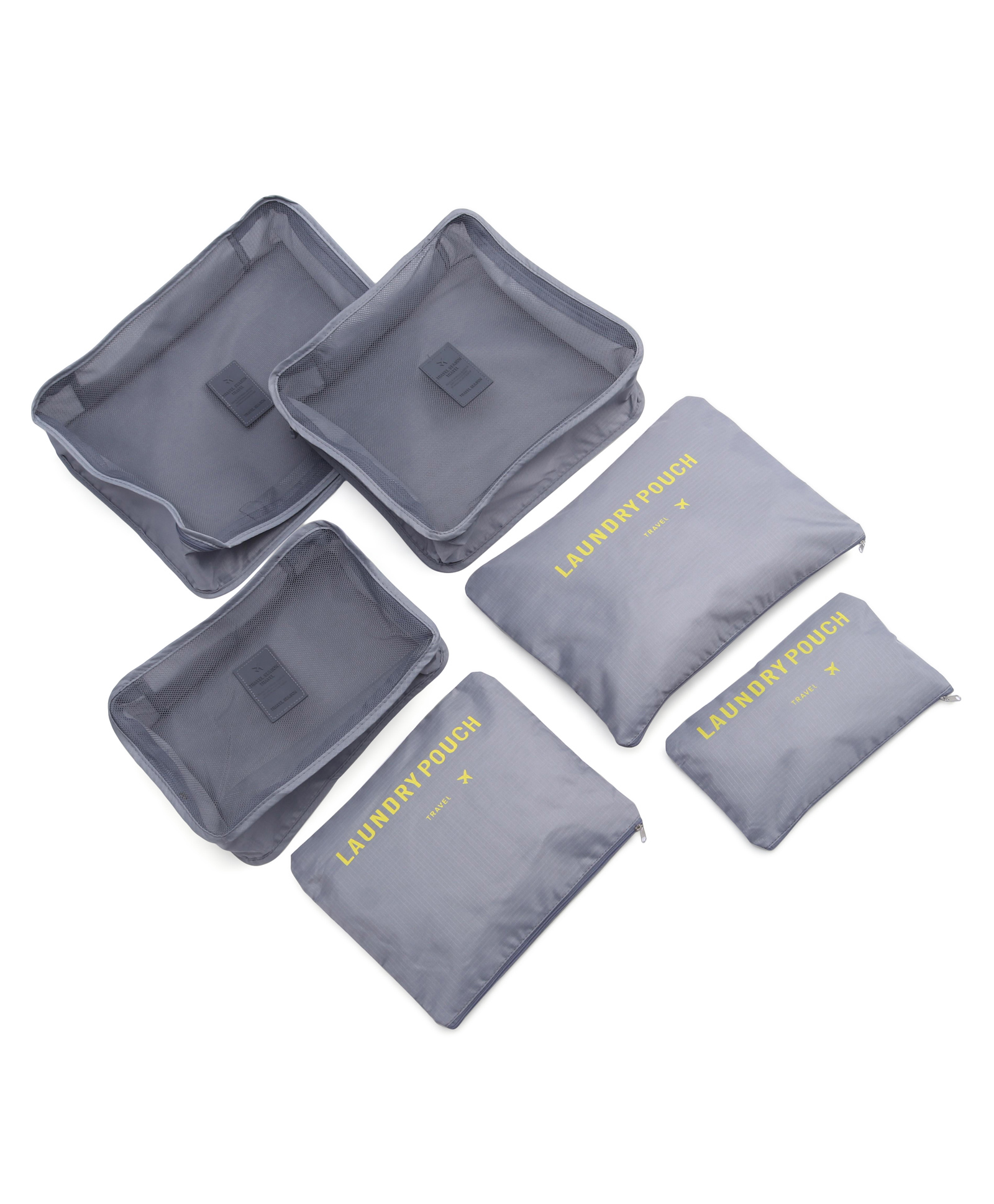 Multi Utility Organizer Pouch Cum travel Kit Grey - Set of 6-image-4