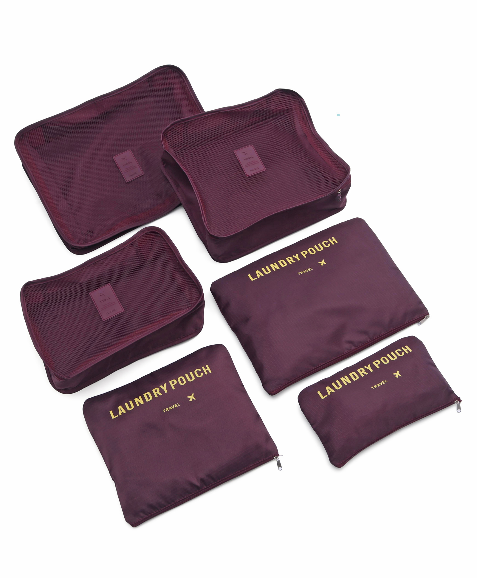 fab n funky Multi Utility Organizer Pouch Cum travel Kit Brown - Set of 6-picture-10