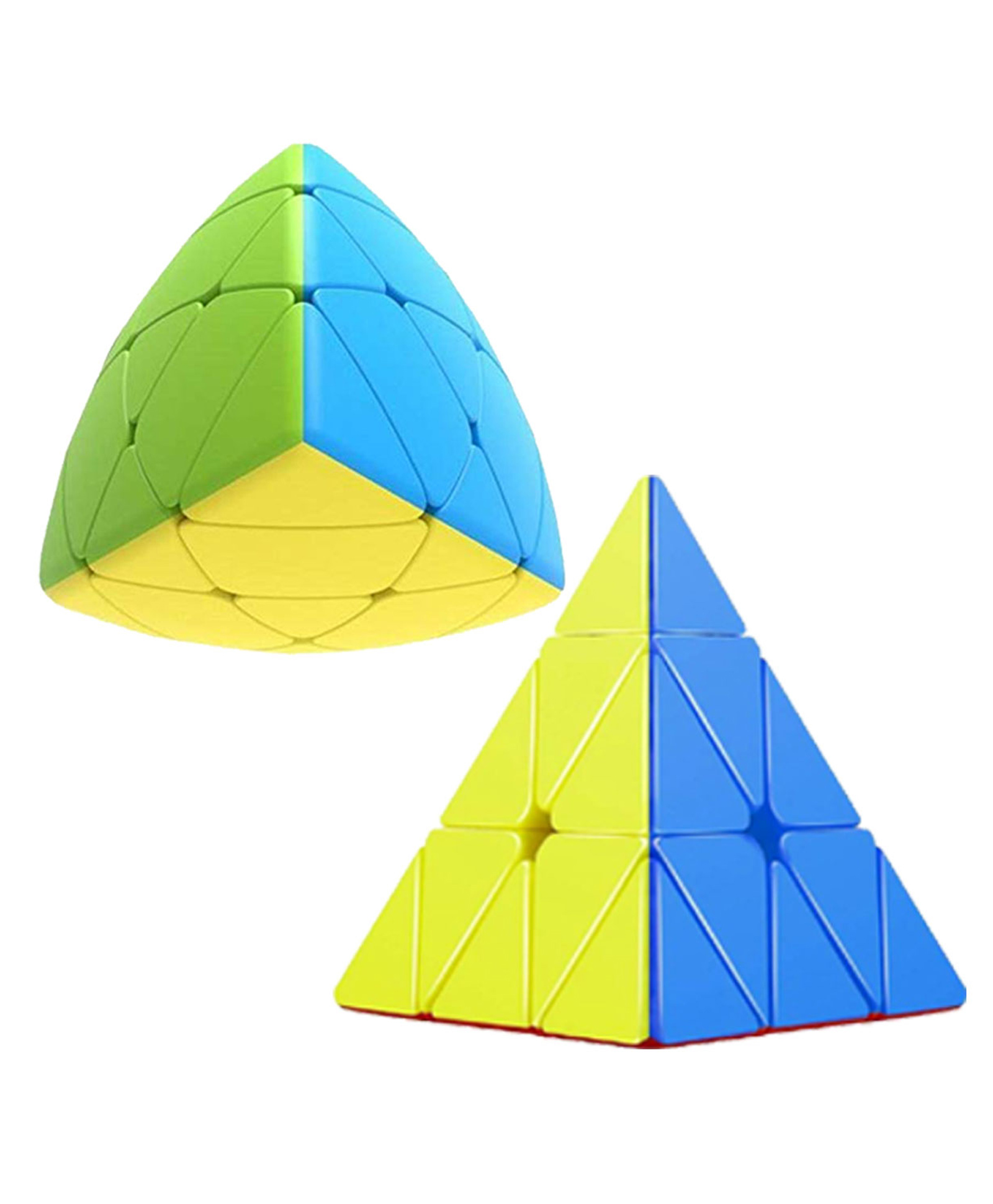 SVE Cube Combo Set of Pyraminx & Mastermorphix Cube High Speed Stickerless Magic Cube Puzzle  Multicolor-image-19