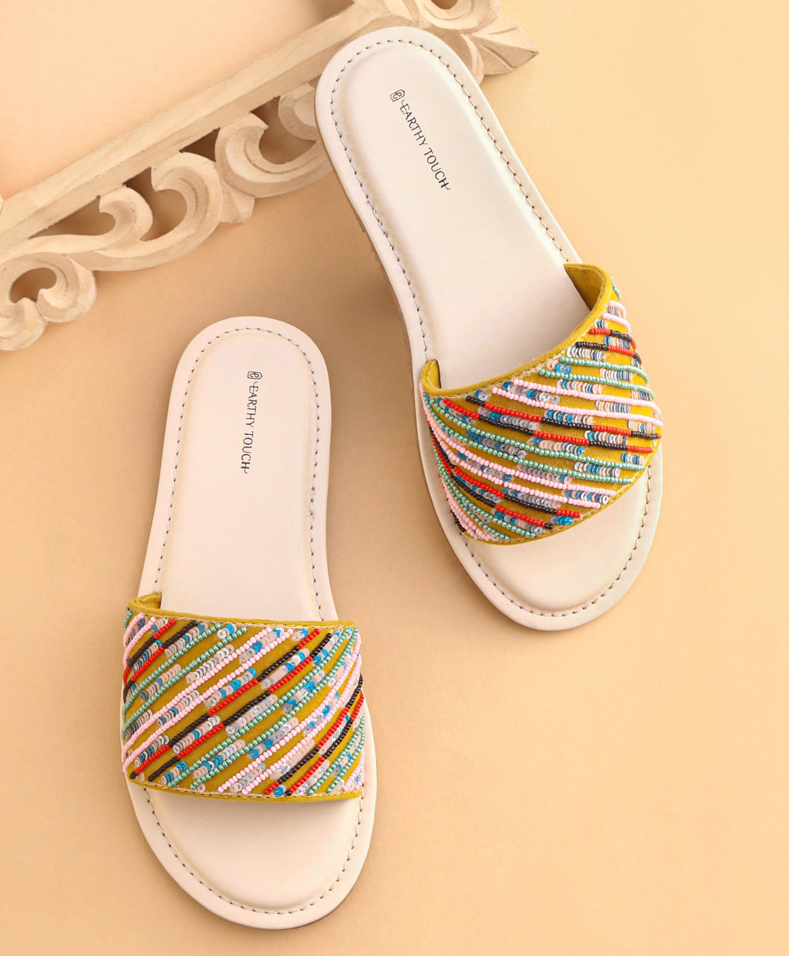 Earthy Touch Premium Slip On Sandal - Multicolour-picture-11