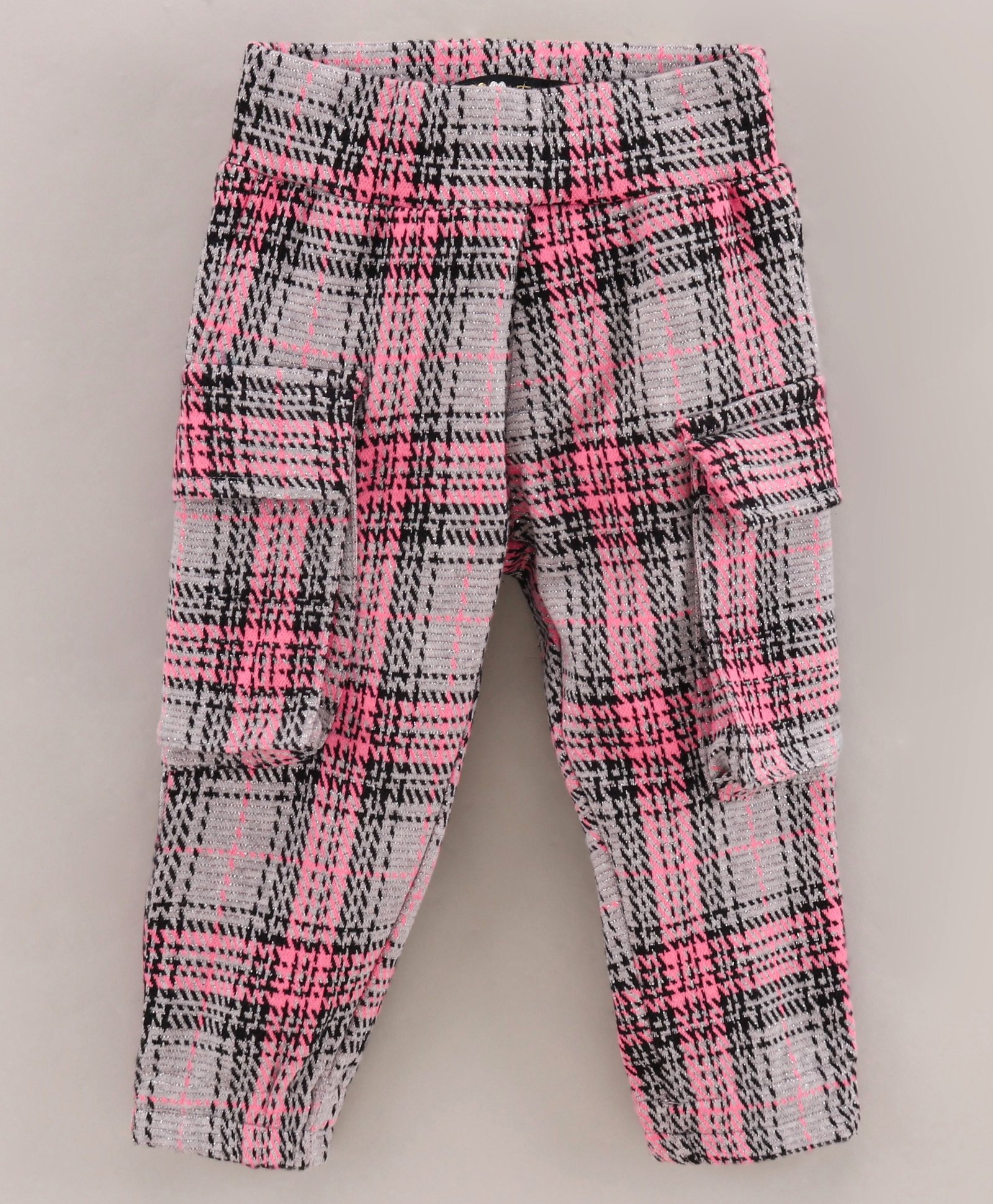 Vitamins Full Length Checked Trouser - Neon Pink-picture-23