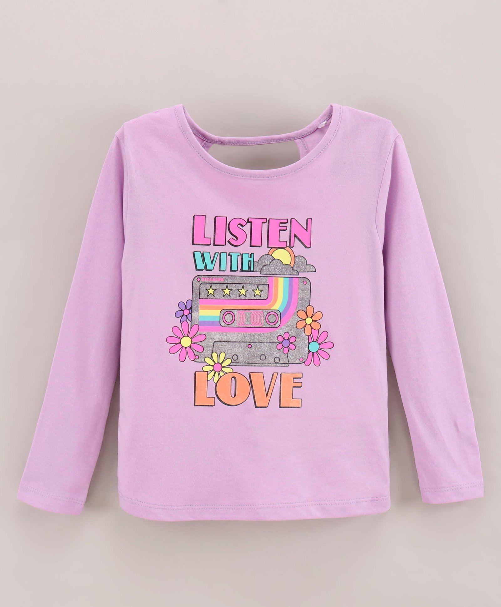 Vitamins Full Sleeves Top Text Print - Purple-picture-27