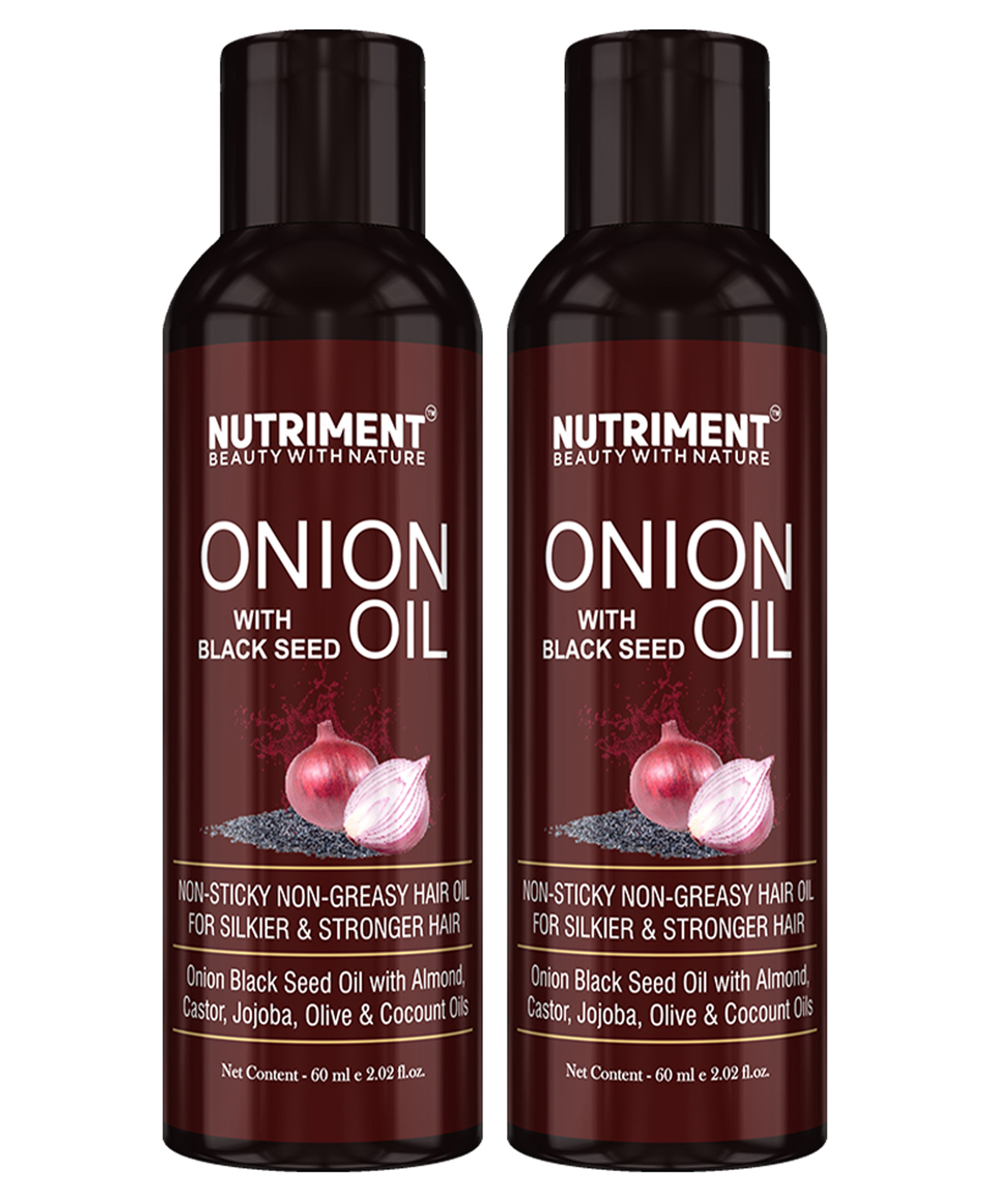 Nutriment Red Onion Black Seed Hair Oil Pack of 2 - 60 ml each Online in India, Buy at Best Price from - 11601913 Nutriment Red Onion Black Seed Hair Oil Pack of 2 - 60 ml each Online in India, Buy at Best Price from - 11601913