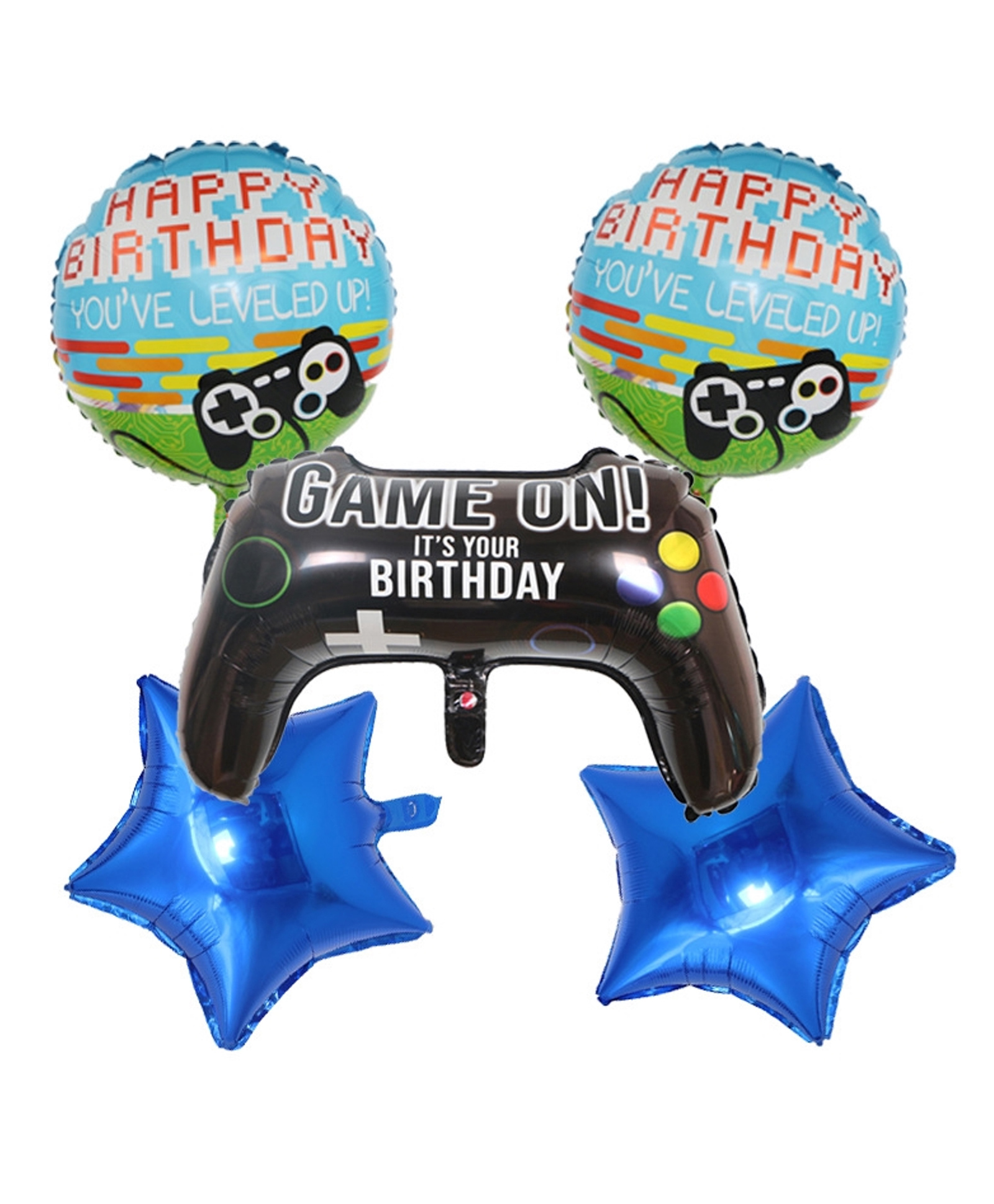 Funcart Game On It's Your Birthday Party Decoration Foil Balloon Multicolor  Pack Of 5-picture-10