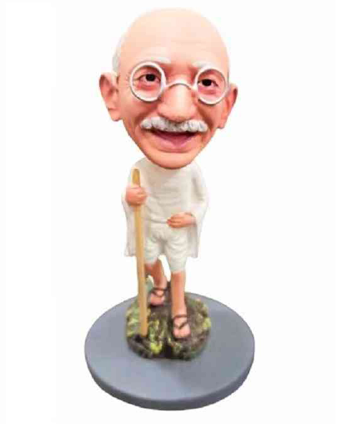 Awestuffs Mahatma Gandhi Car Decoration Bobblehead Action Figure - Height 15 cm-picture-47
