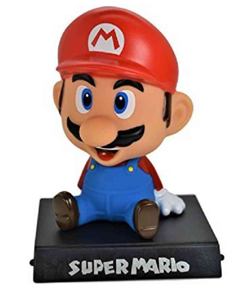 Awestuffs Super Mario Phone Holder Car Decoration Bobblehead Figure - Multicolour-picture-34
