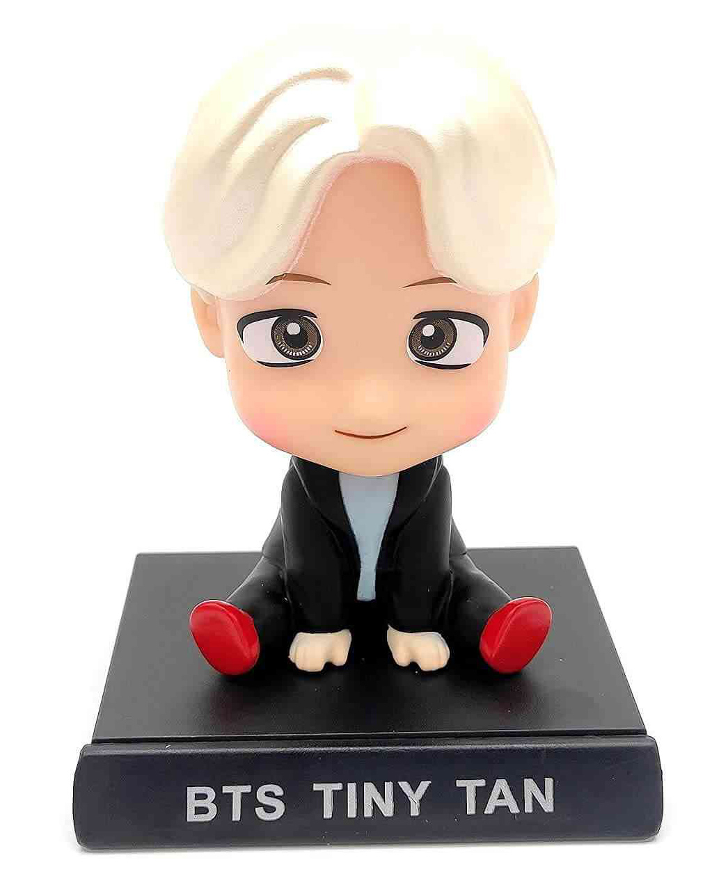 Awestuffs BTS Bangtan Boys Jin Phone Holder Car Decoration Bobblehead Figure - Multicolour-picture-14