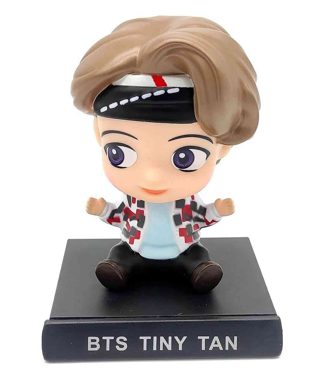 Awestuffs BTS Bangtan V Phone Holder Car Decoration Bobblehead Action Figure - Height 12 cm-picture-9