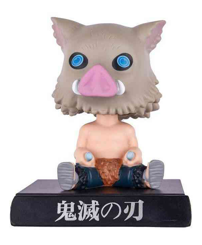 Awestuffs Inosuke Demon Slayer Phone Holder Car Decoration Bobblehead Action Figure - Height 12 cm-picture-18