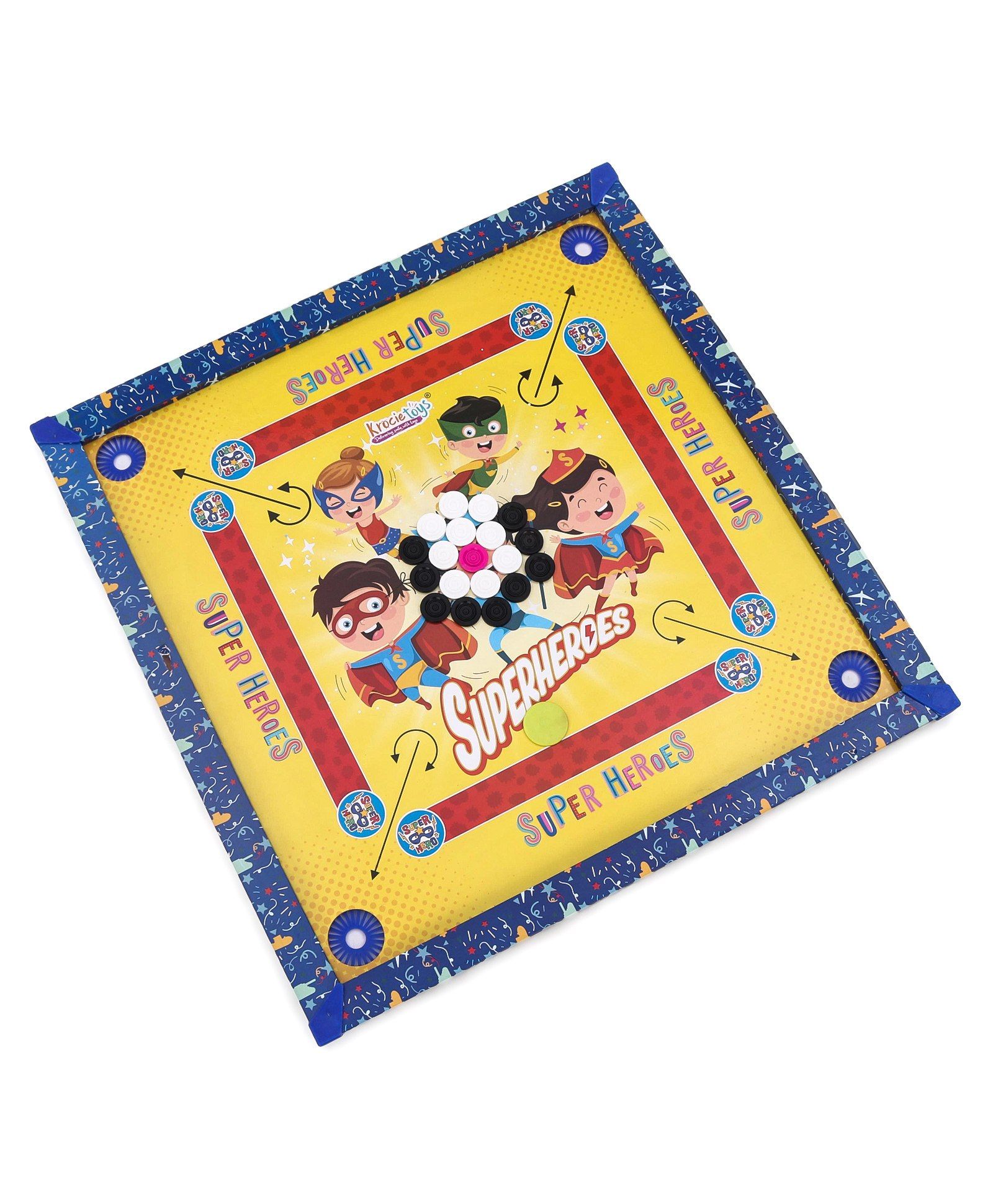 Krocie Toys Superhero Carrom Board - Multicolour-picture-14