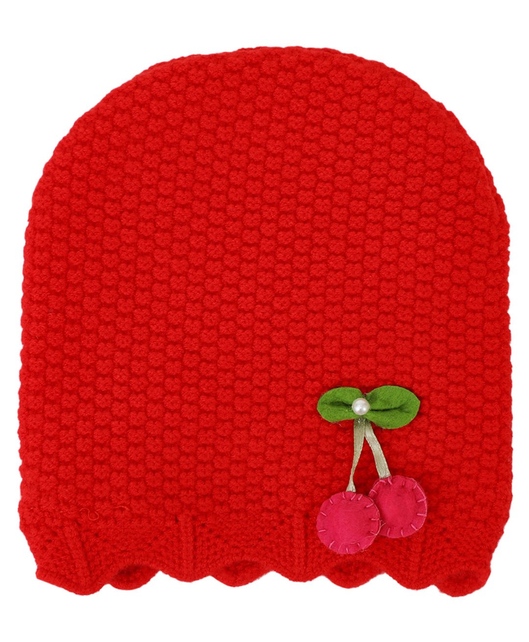 Kid-O-World Cherry Patch Self Design Beanie - Red-image-40