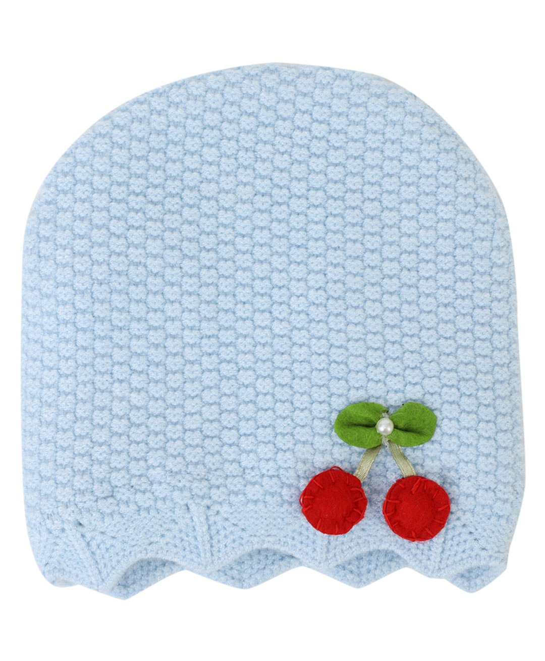 Kid-O-World Cherry Patch Self Design Beanie - Blue-picture-14