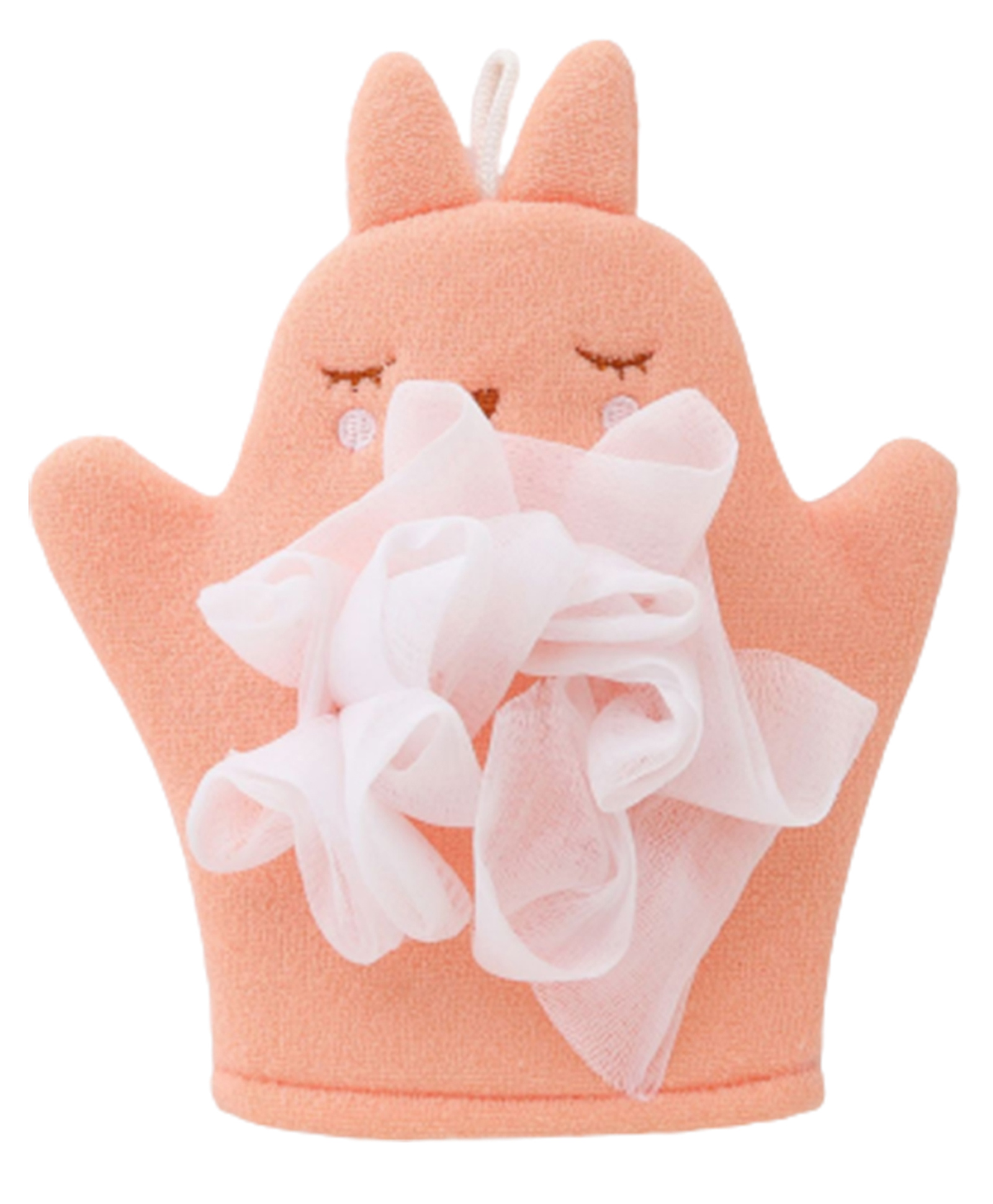 SYGA Child's Cute Towel Scrub Cartoon Bath Leather Gloves Foaming Double Sided Baby Clean Bath Tub Body Scrub Shower - Orange-picture-17