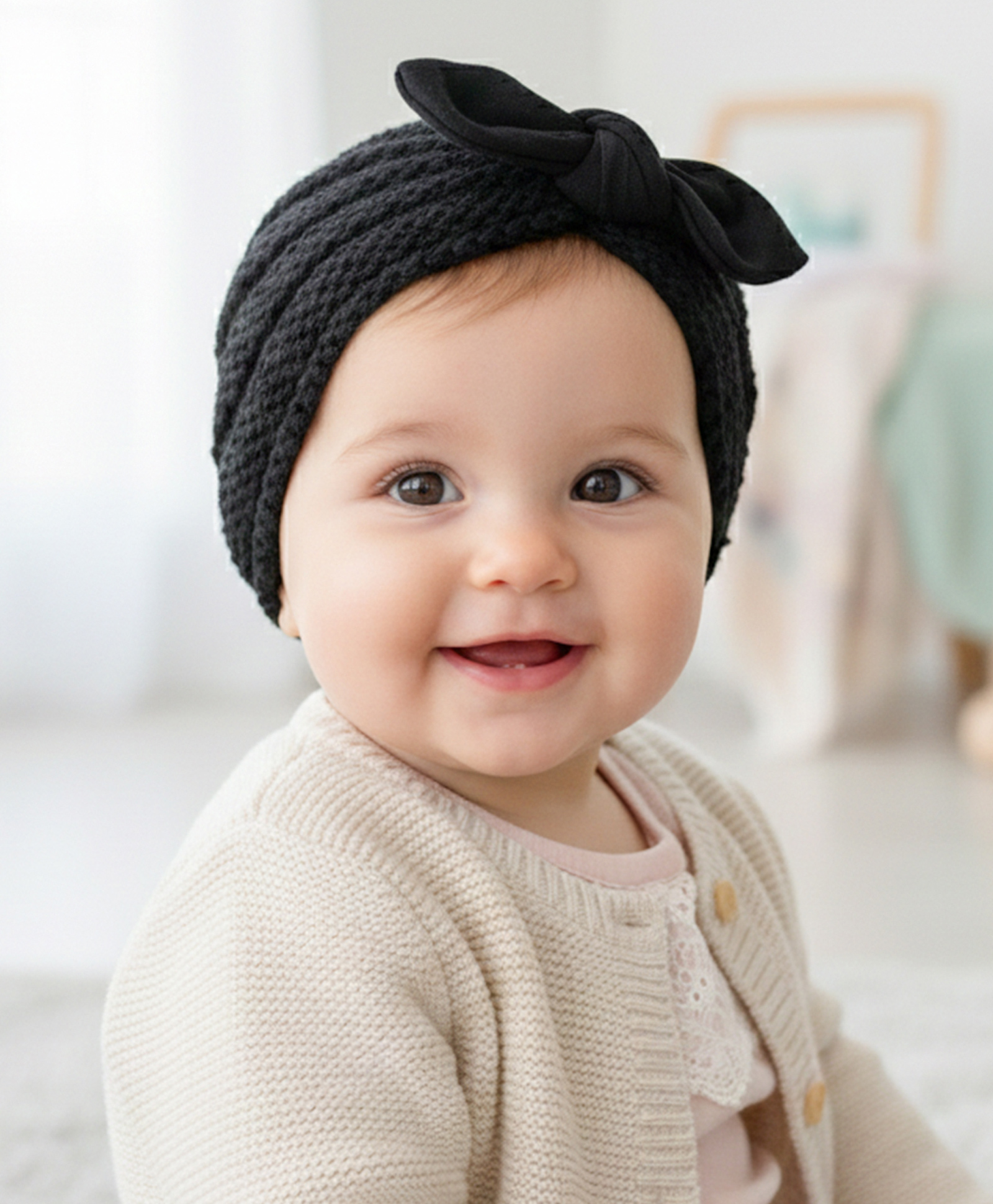 SYGA Winter Knitted Hat RABIT Ears Warm - Grey-image-4