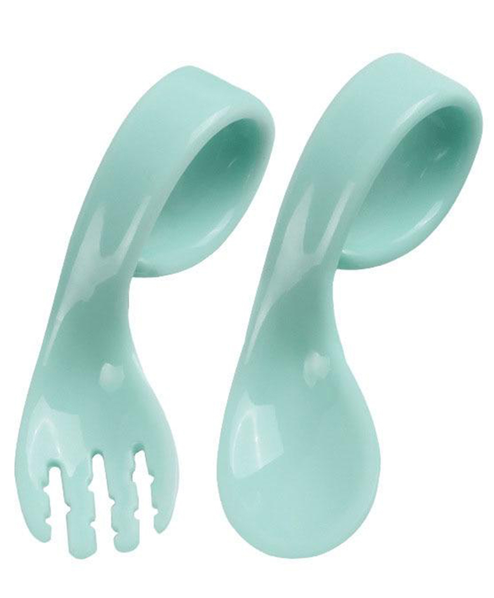 SYGA Infant Baby Fork And Spoon Set Anti-Choke Self Feeding Accessories -  Blue-image-25