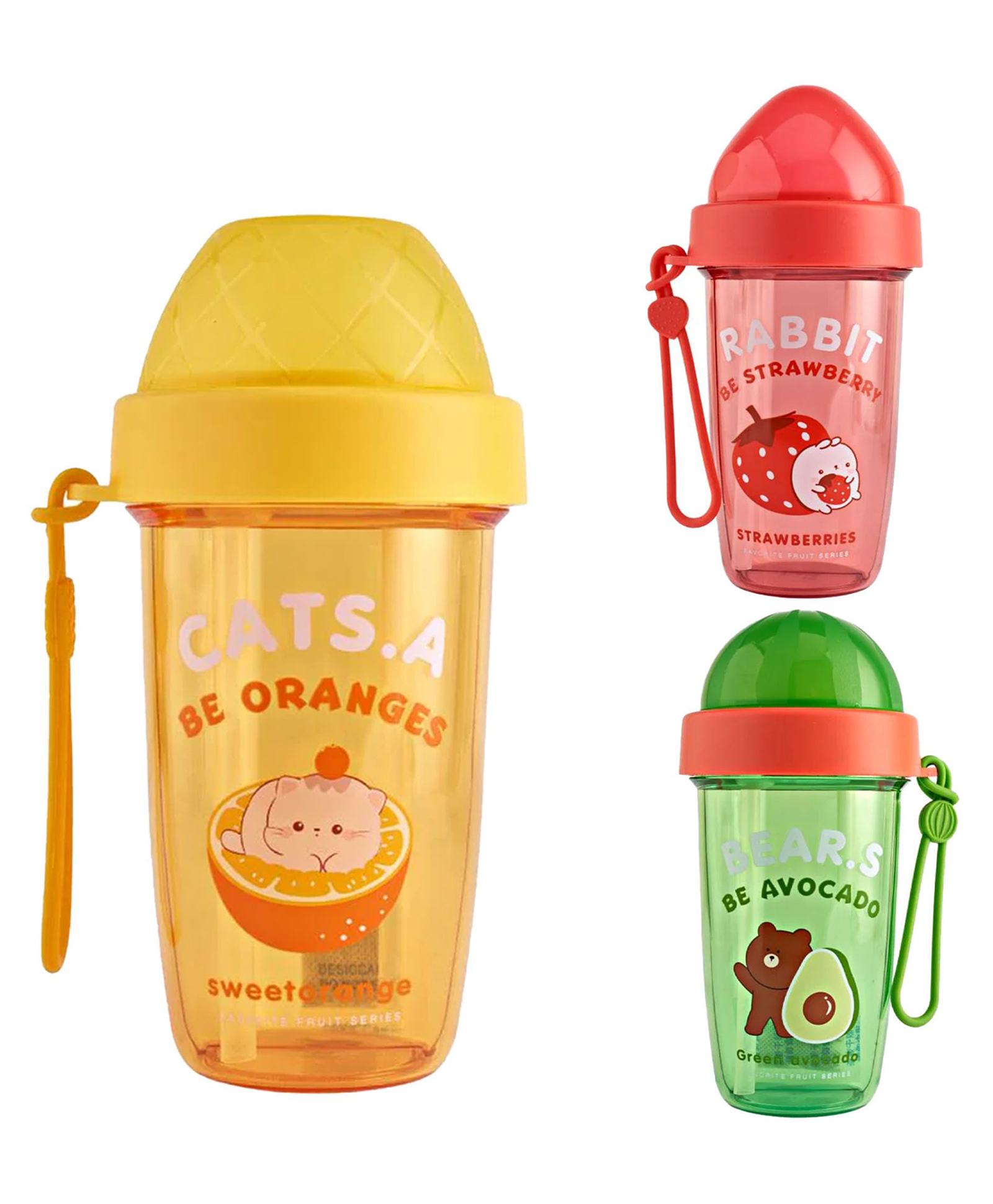 FunBlast Tumbler with Lid and Straw - Pack of 1 Random Color-image-34