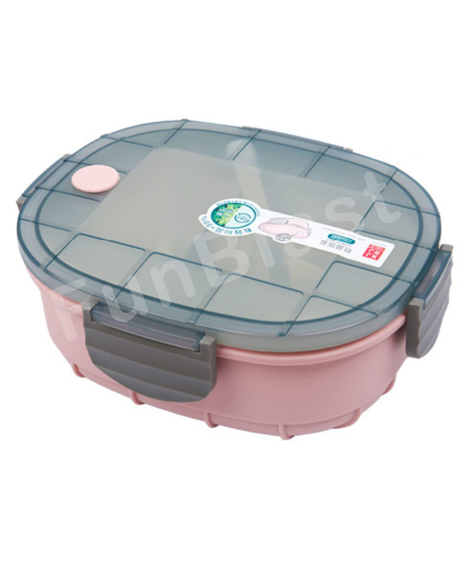 FunBlast Double Compartment Lunch Box with Spoon - Pink-picture-28