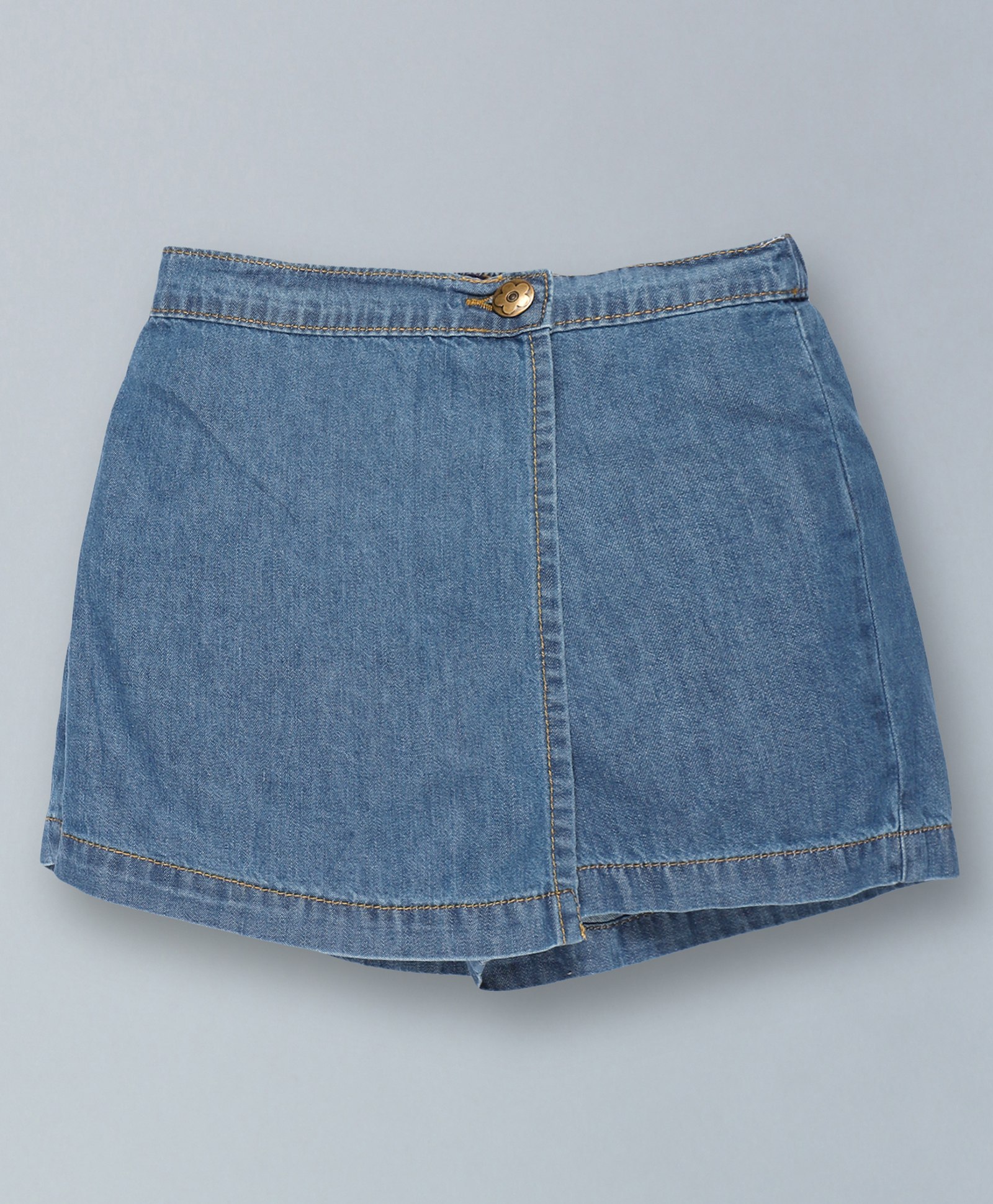 Kiddopanti Overlap Button Down Shorts - Blue-picture-28