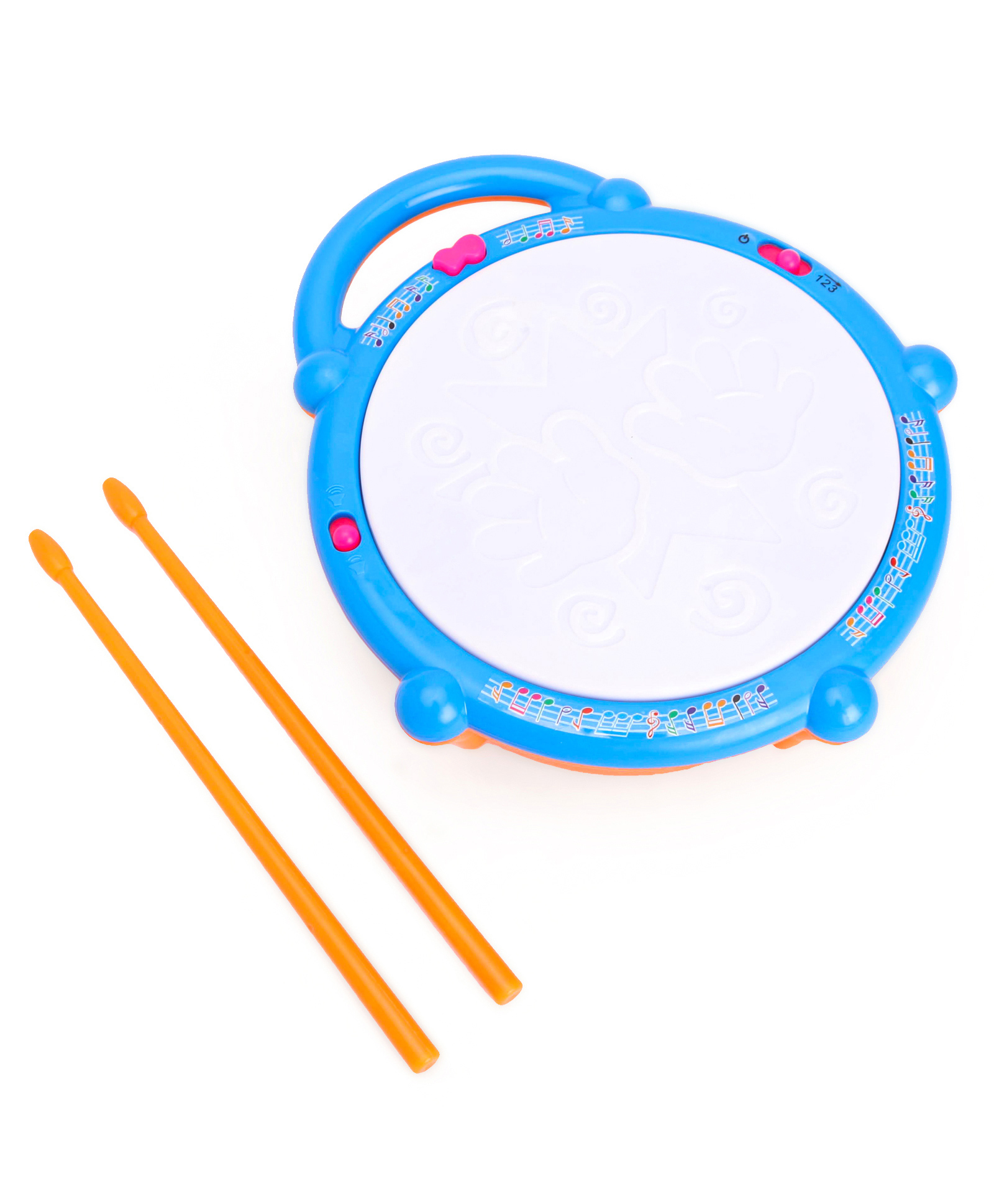 ToyMark Musical Drum with Stick & Flashing Lights -(Color May Vary)-image-21