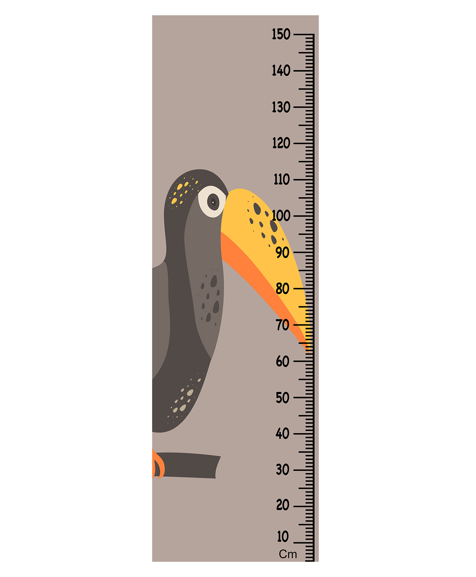 WENS Cute Toucan WENS Bird Height Chart Wall Decal Growth Chart Vinyl Multi Color-image-27