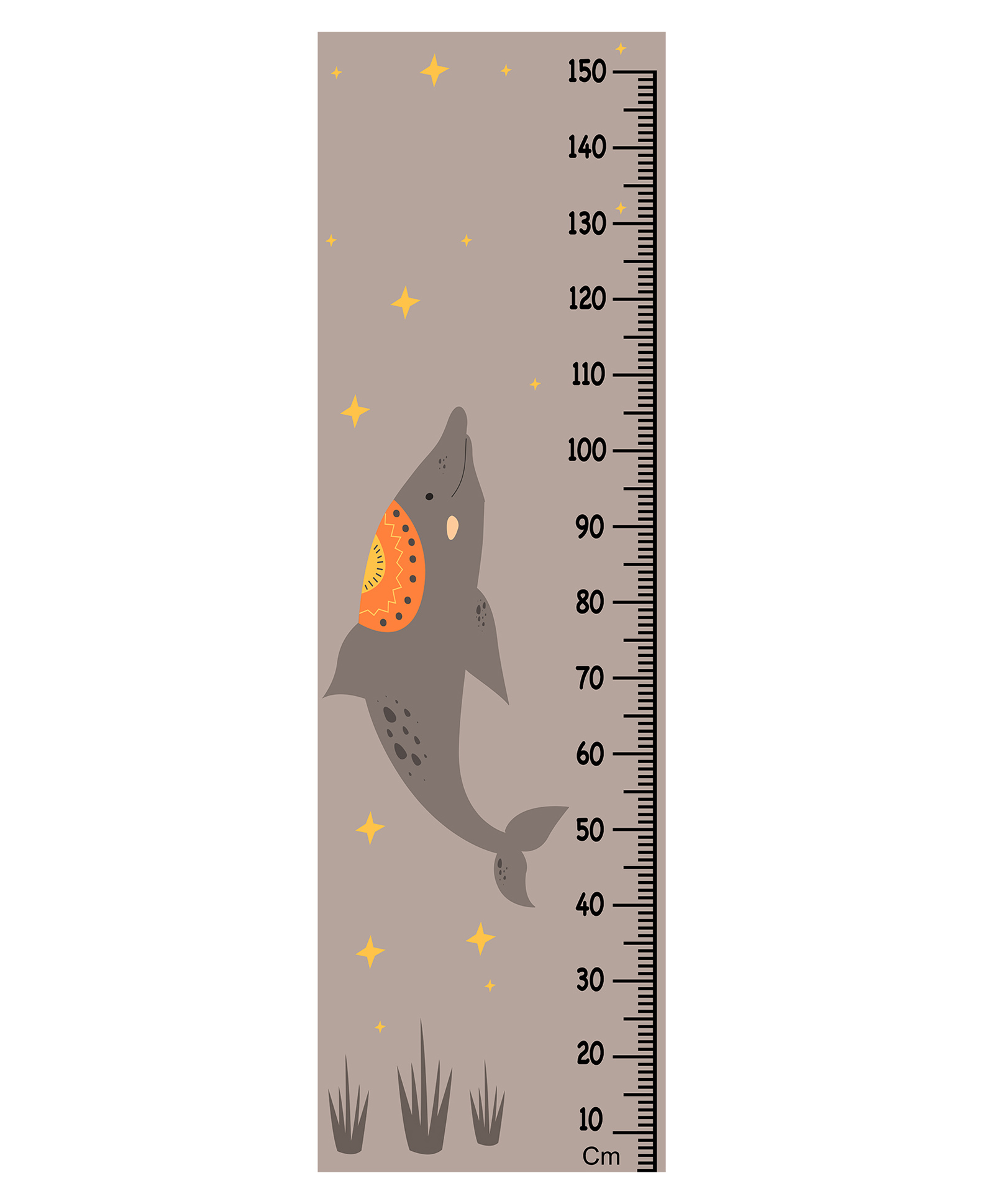 WENS Cute Dolphin Height Chart Wall Decal Growth Chart Vinyl Multi Color-image-20