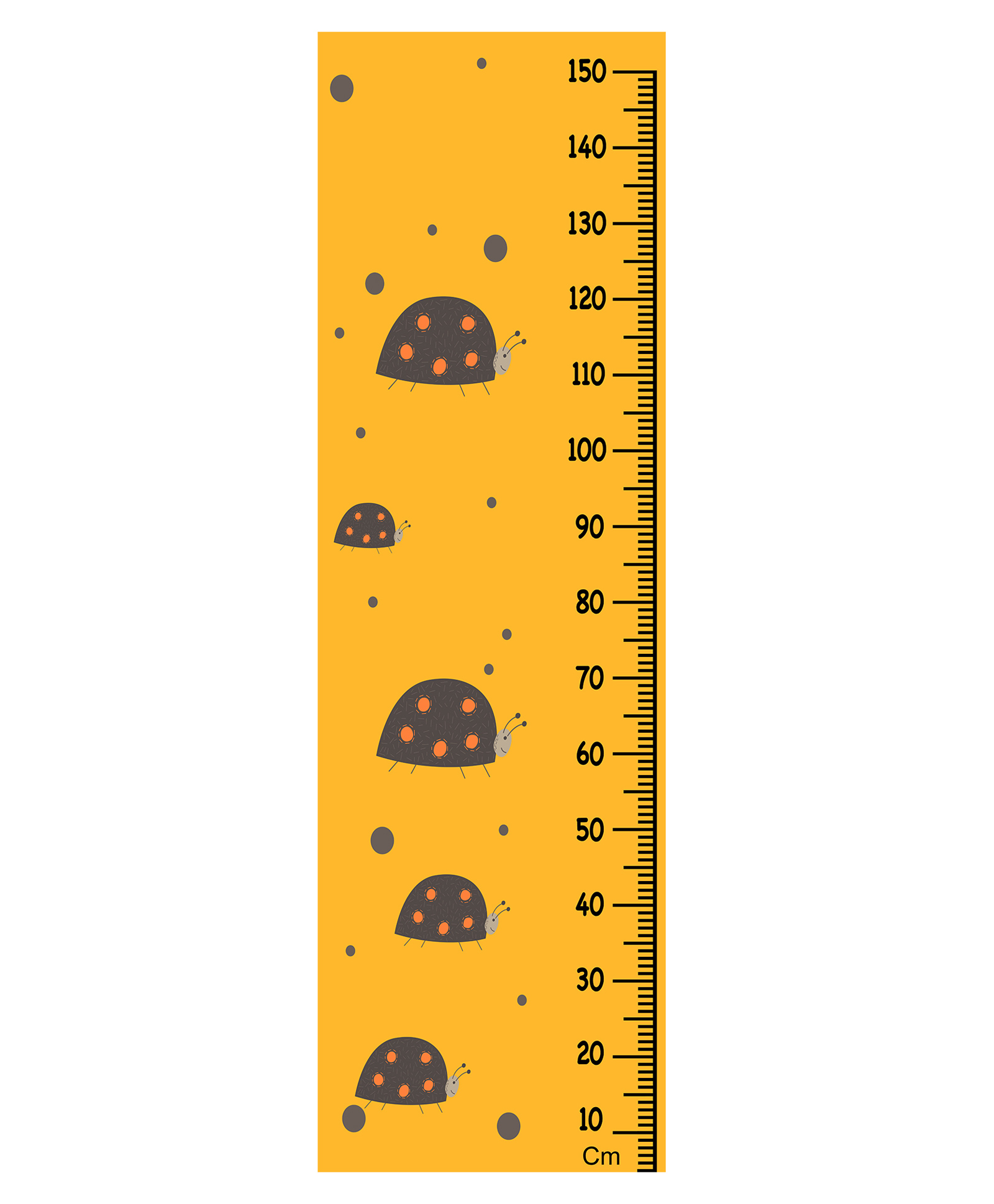 WENS Cute Cartoon Ladybug Height Chart Wall Decal Growth Chart-Vinyl Multi Color-image-28