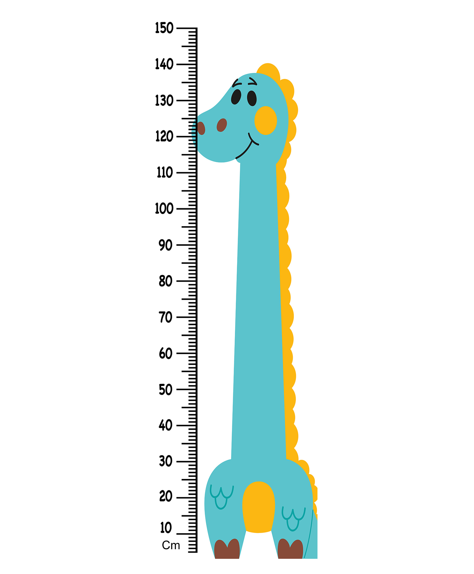 WENS Dreaming Dino Height Chart Wall Decal Growth Chart Vinyl - MultiColor-image-47