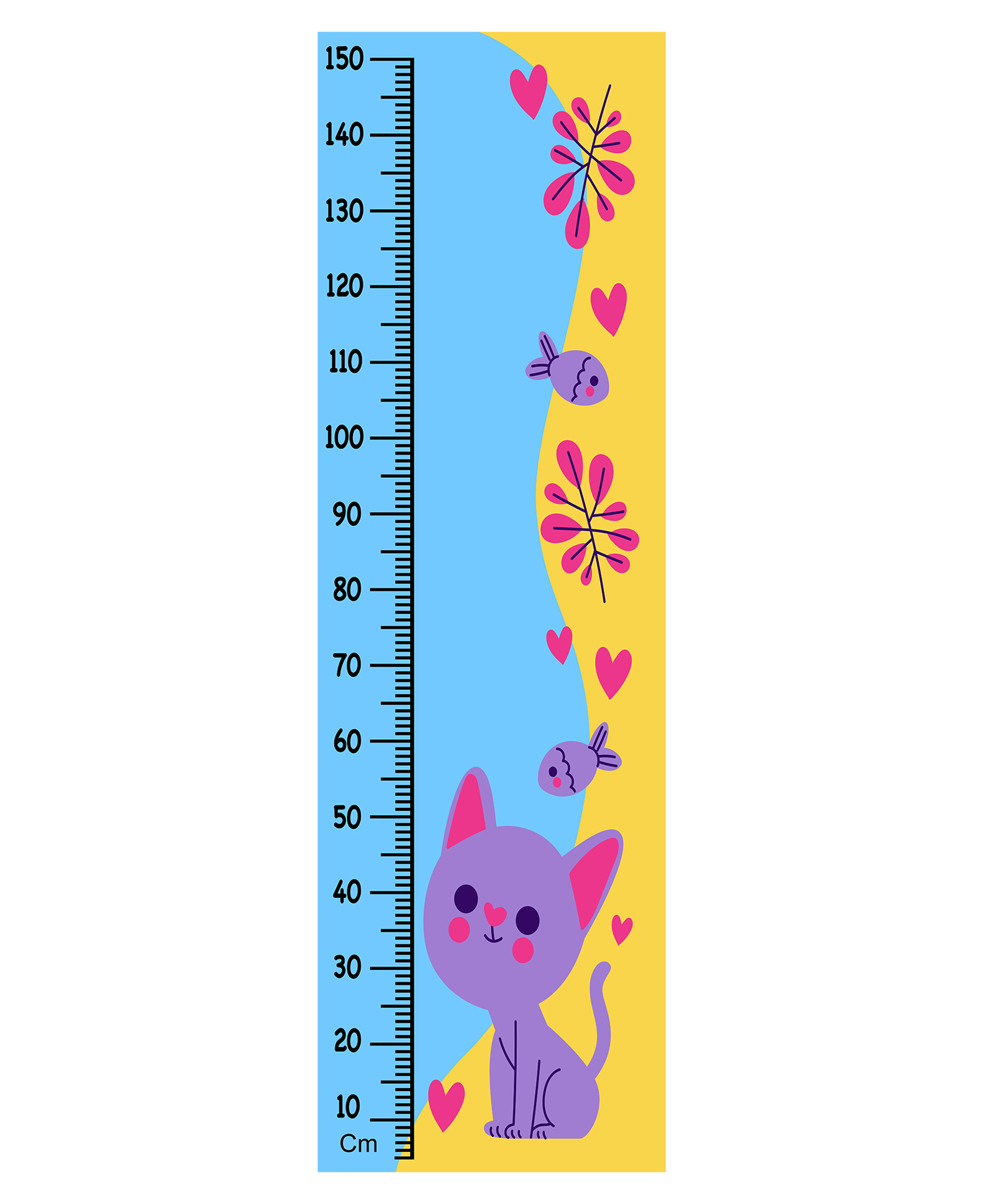 WENS Hello Kitty Height Chart Wall Decal Growth Chart Vinyl - MultiColor-image-31