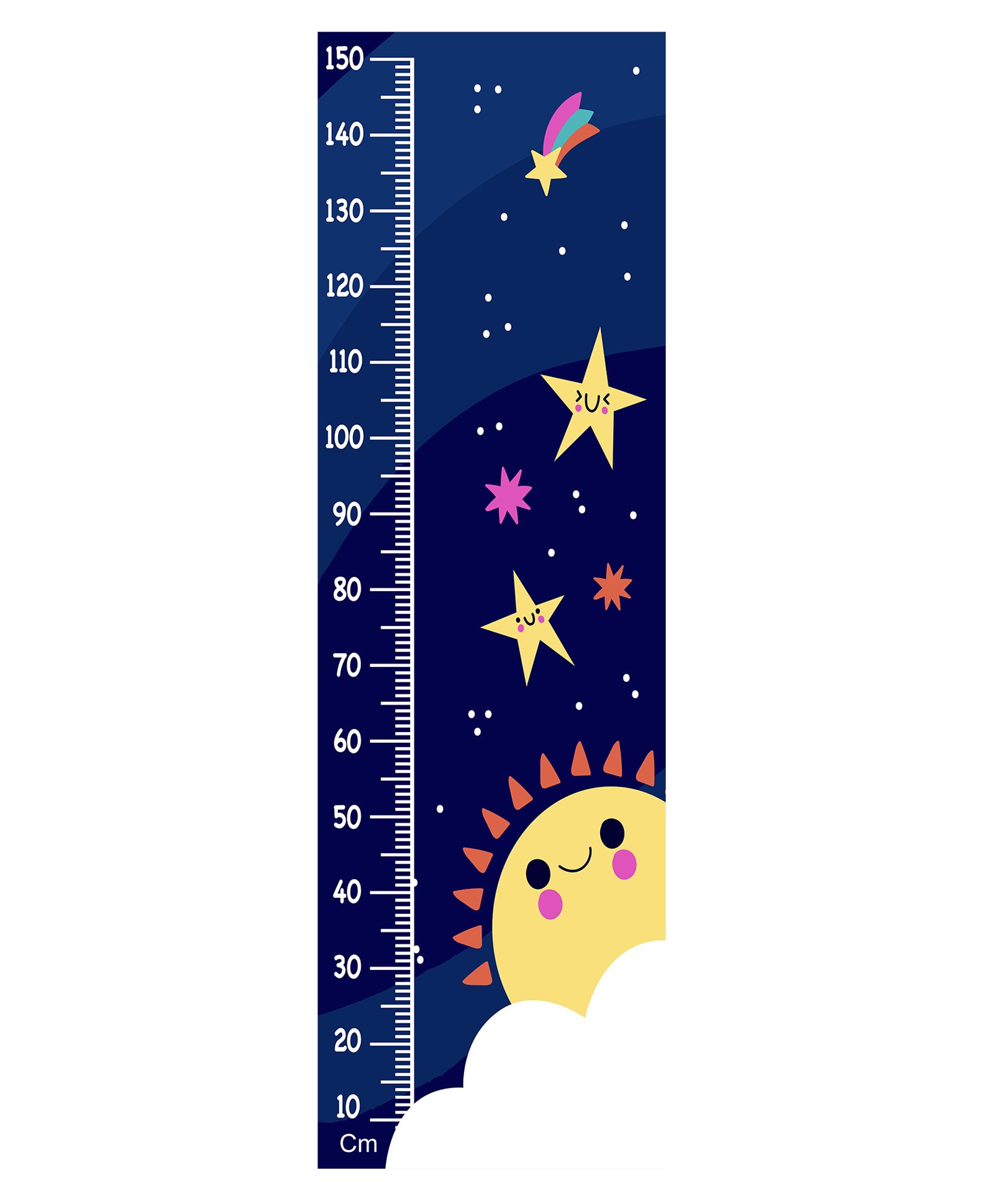 WENS Sky Beauty Height Chart Wall Decal Growth Chart Vinyl - MultiColor-image-44