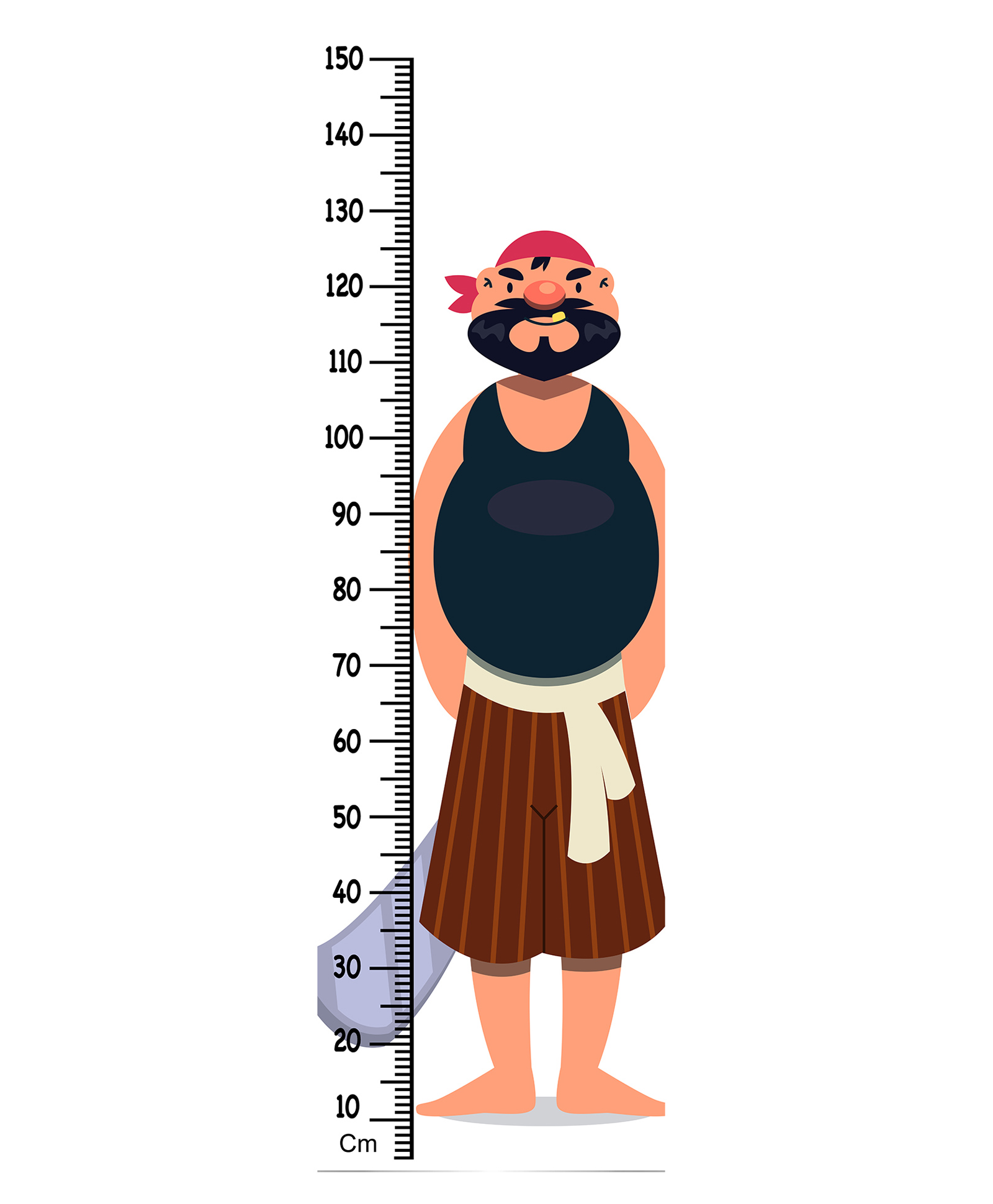 WENS Cartoon Height Chart Wall Decal Growth Chart Vinyl - MultiColor-image-36