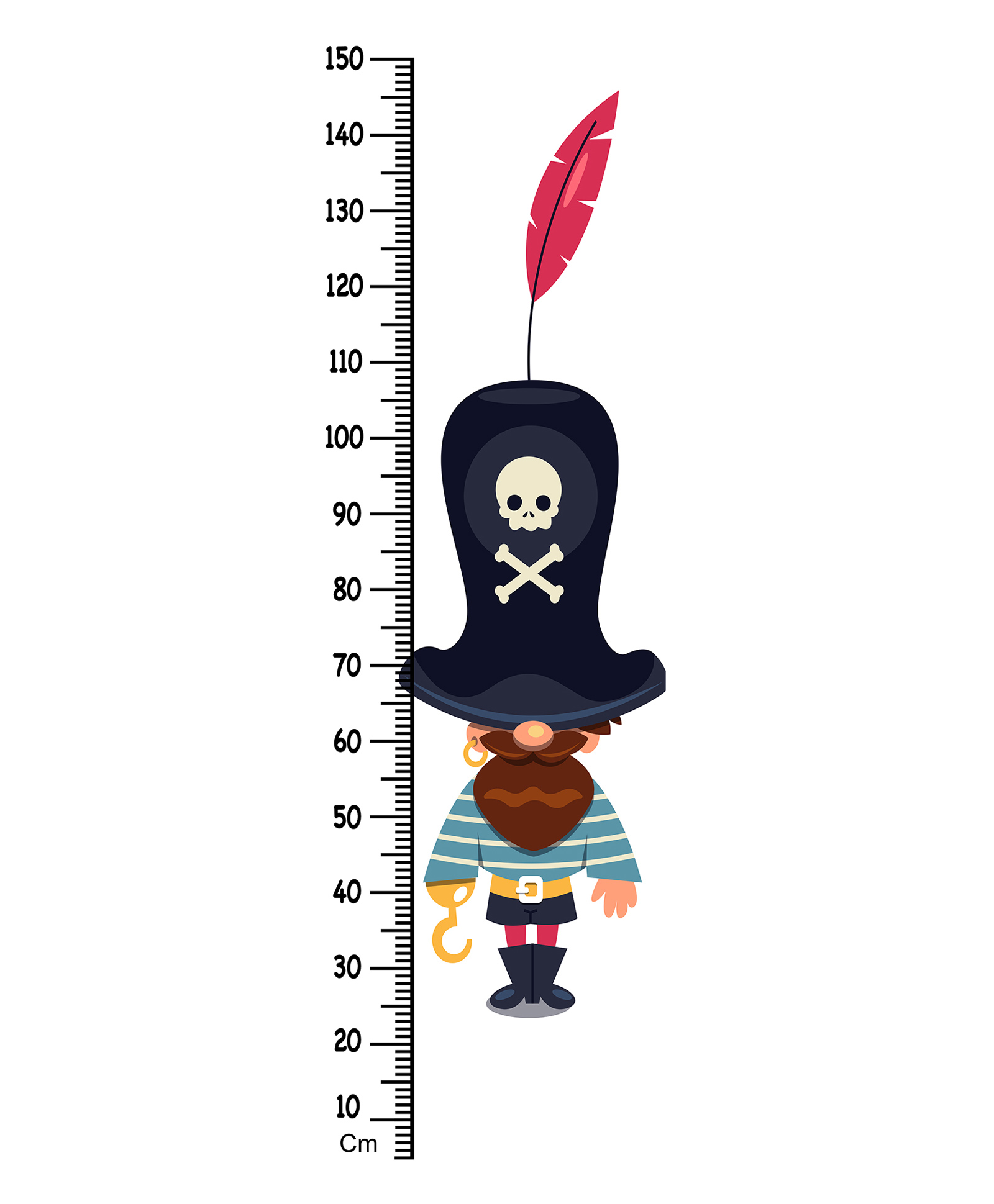 WENS The Sailour Height Chart Wall Decal Growth Chart Vinyl - MultiColor-image-42
